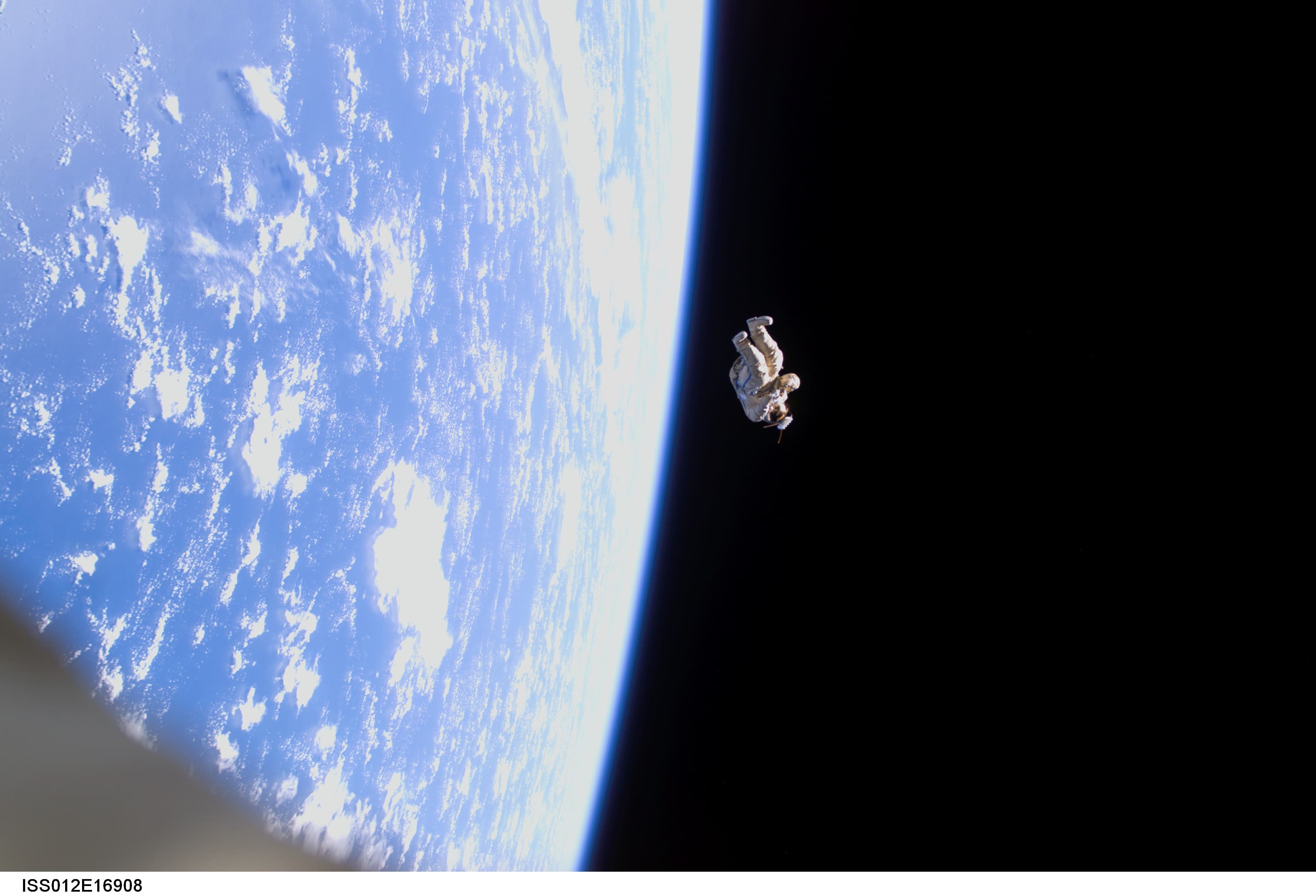 APOD: 2014 April 27 – SuitSat1: A Spacesuit Floats Free