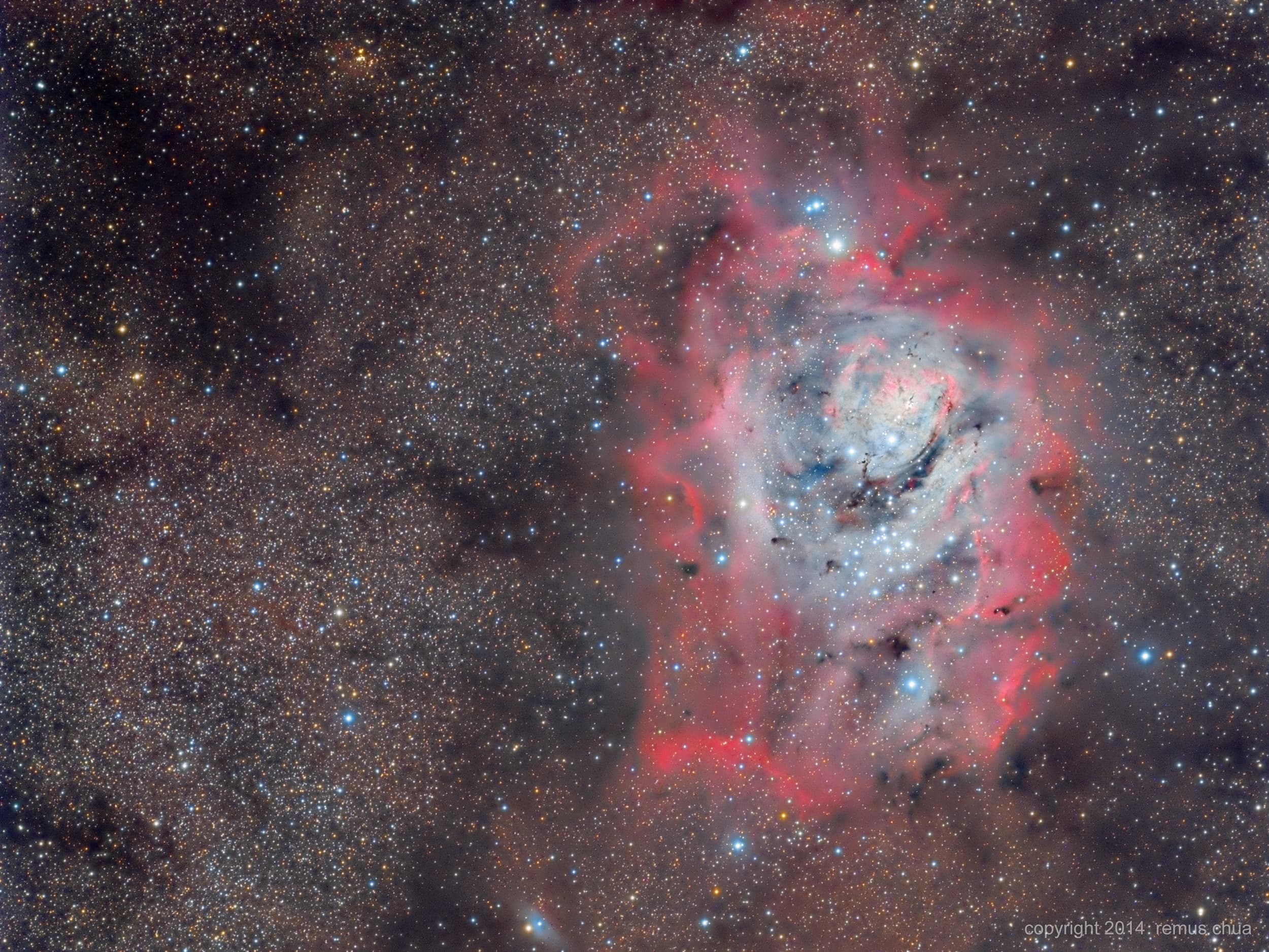 APOD: 2014 September 24 – The Lagoon Nebula in Stars Dust and Gas
