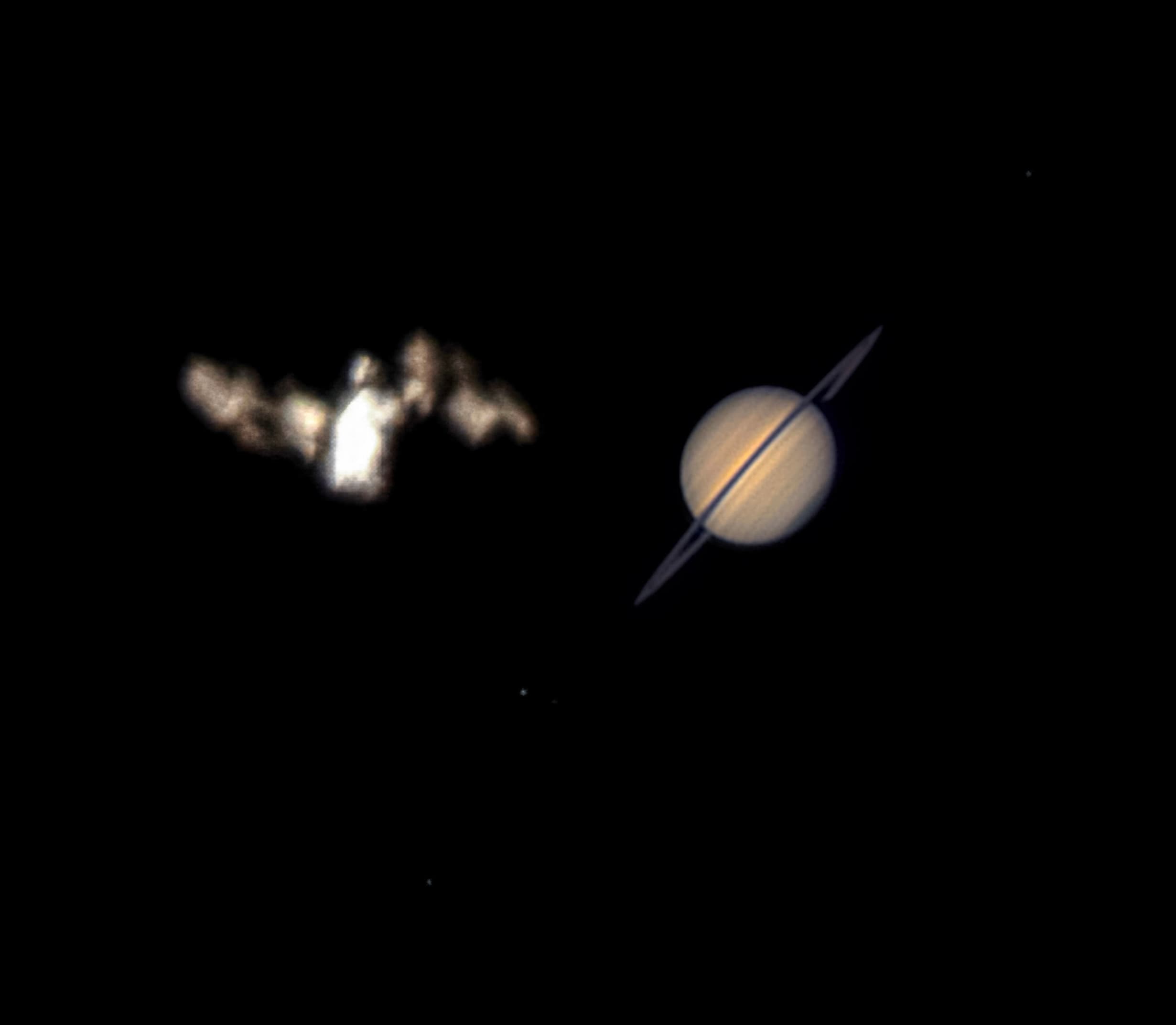 APOD: 2025 July 18 – ISS Meets Saturn