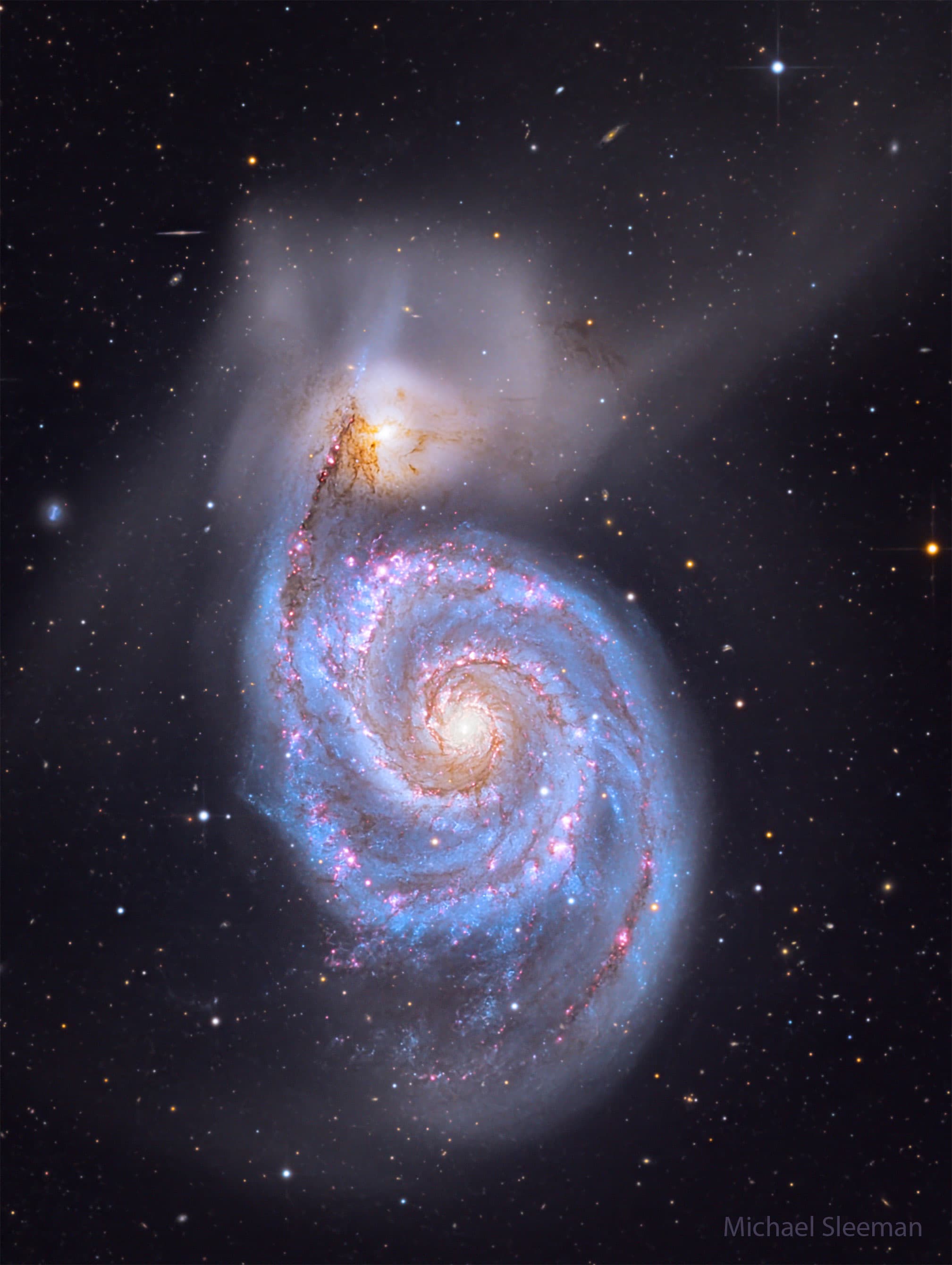 APOD: 2026 January 14 – M51: The Whirlpool Galaxy