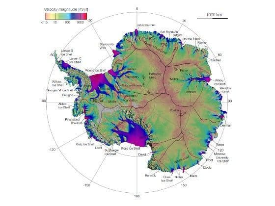 First complete map of Antarctica ice flow