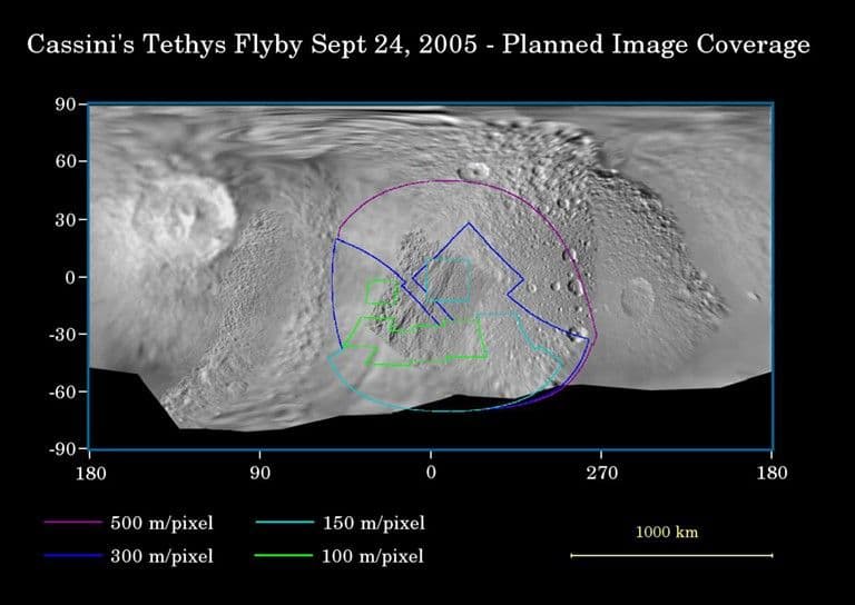 Tethys and Hyperion Flyby – Sept. 24 and 26, 2005