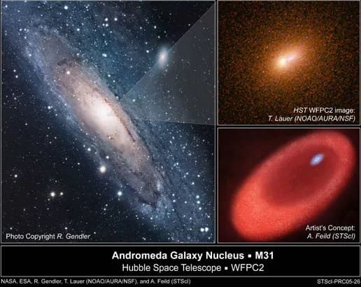 NASA – Hubble Finds Mysterious Disk of Blue Stars Around Black Hole