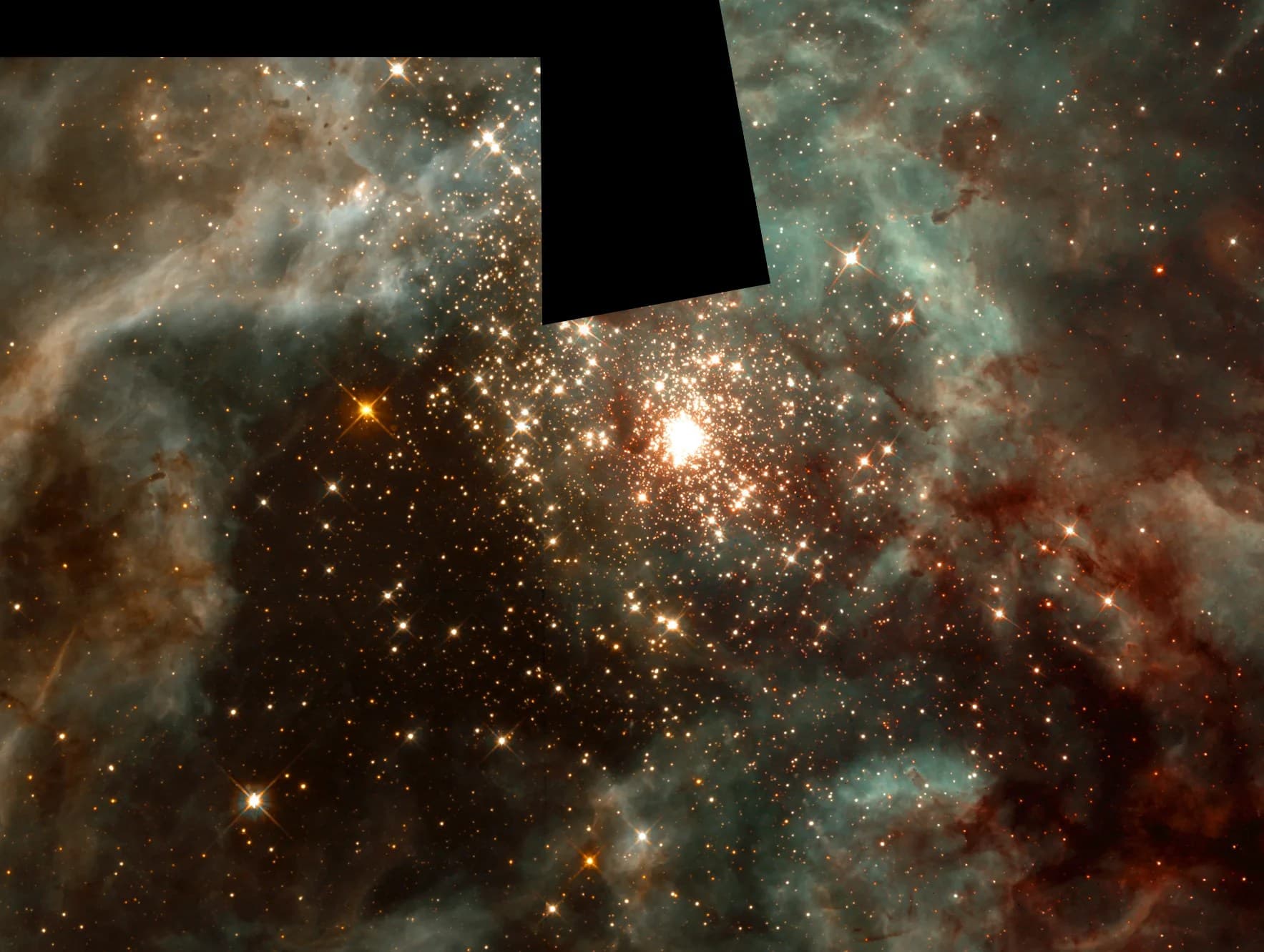 Star Cluster Bursts Out