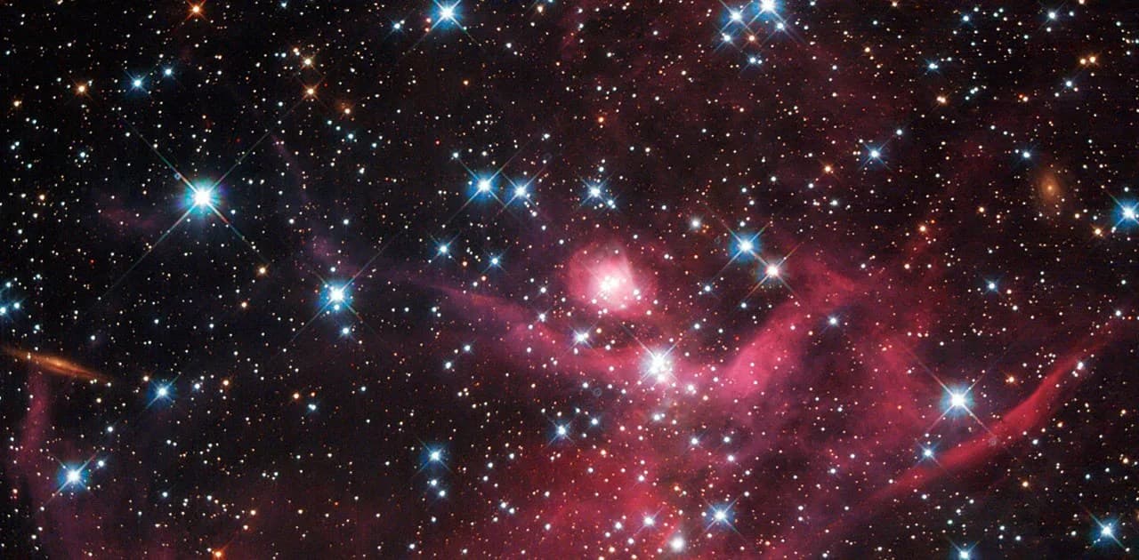 Hubble Catches Cosmic Cloak of Red