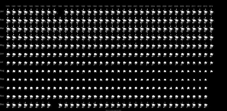 Mini multiples display decades of sea ice in a trice
