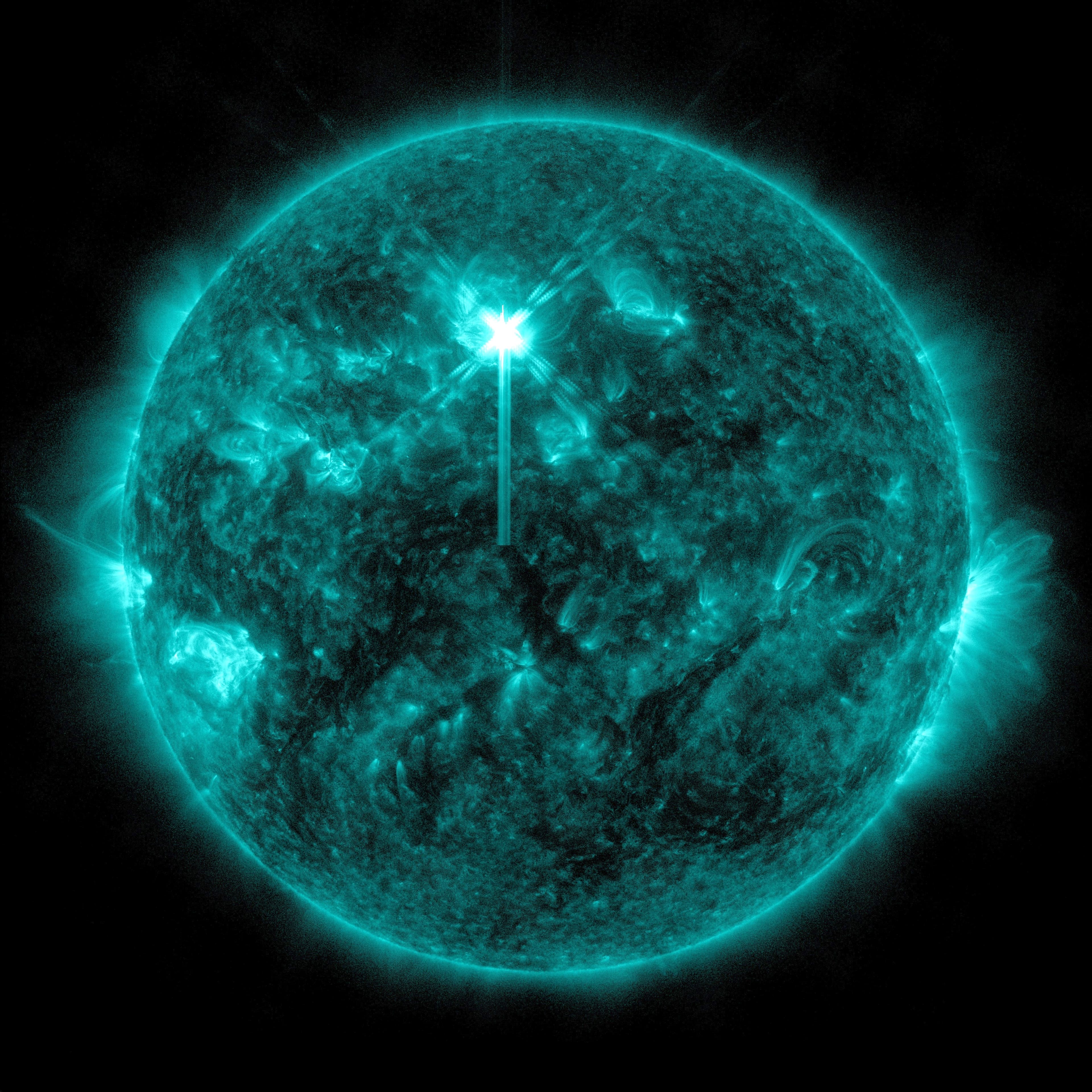 Sun Releases Strong Flare