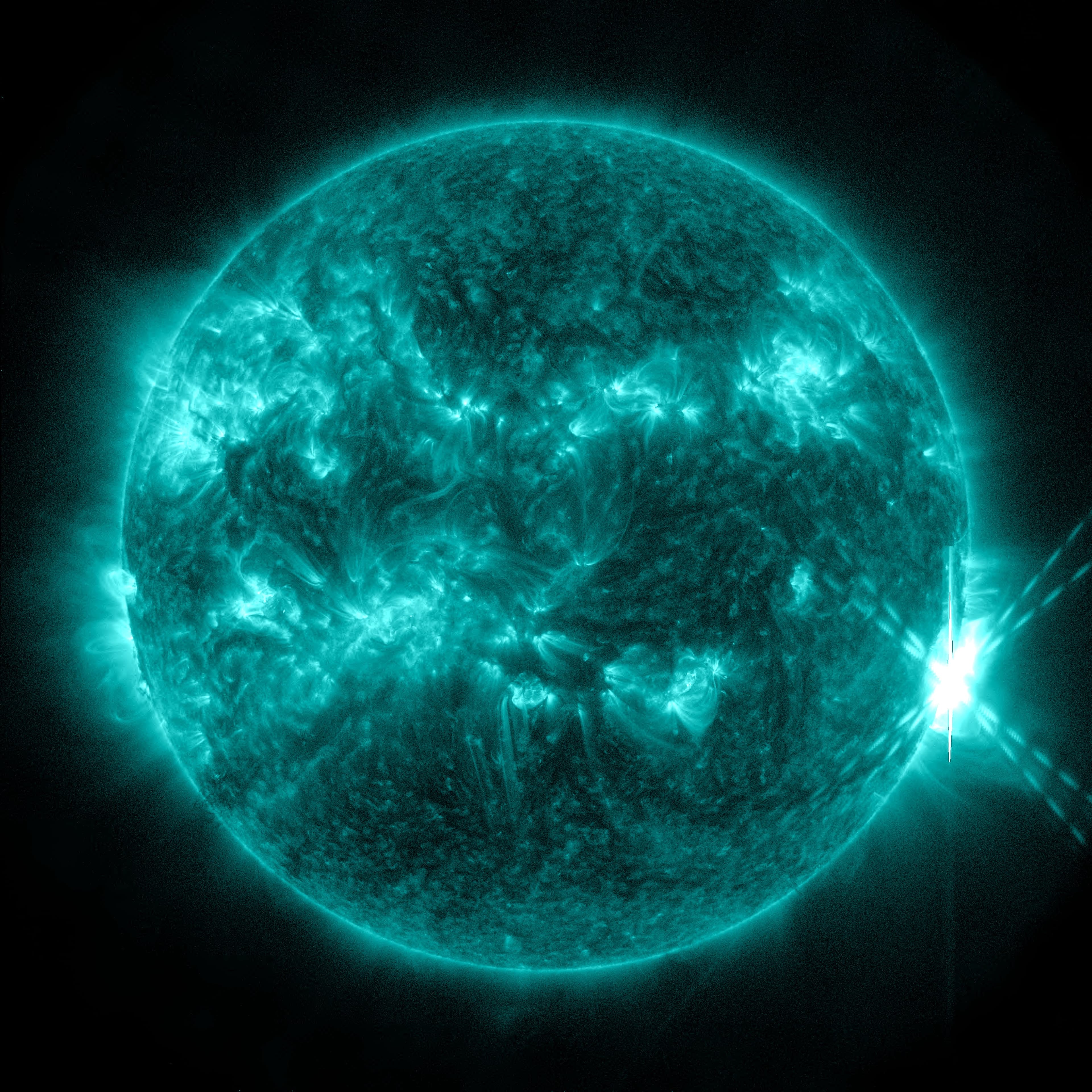 Sun Releases Strong Solar Flare