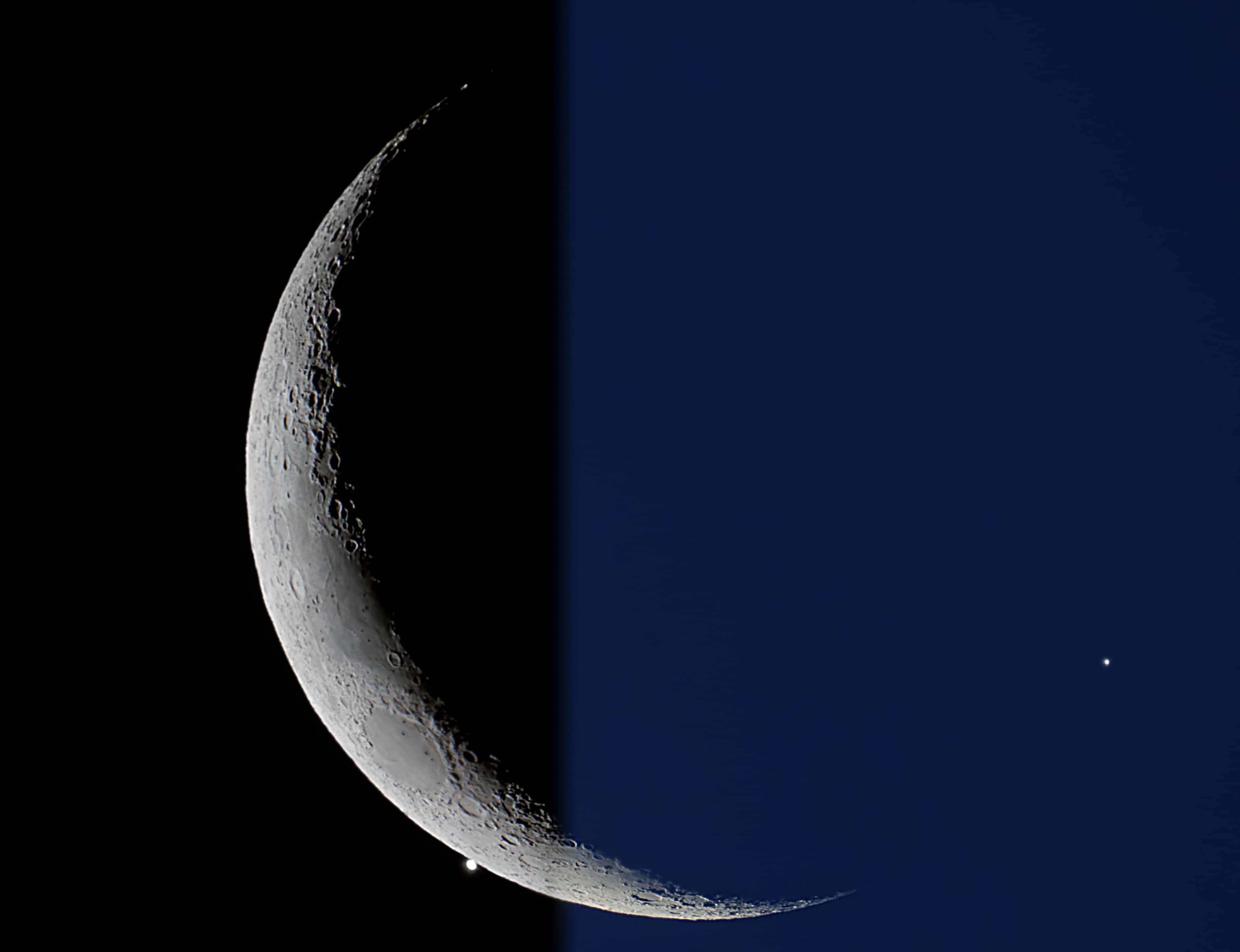 APOD: 2013 September 13 – Crescent Moon Meets Evening Star