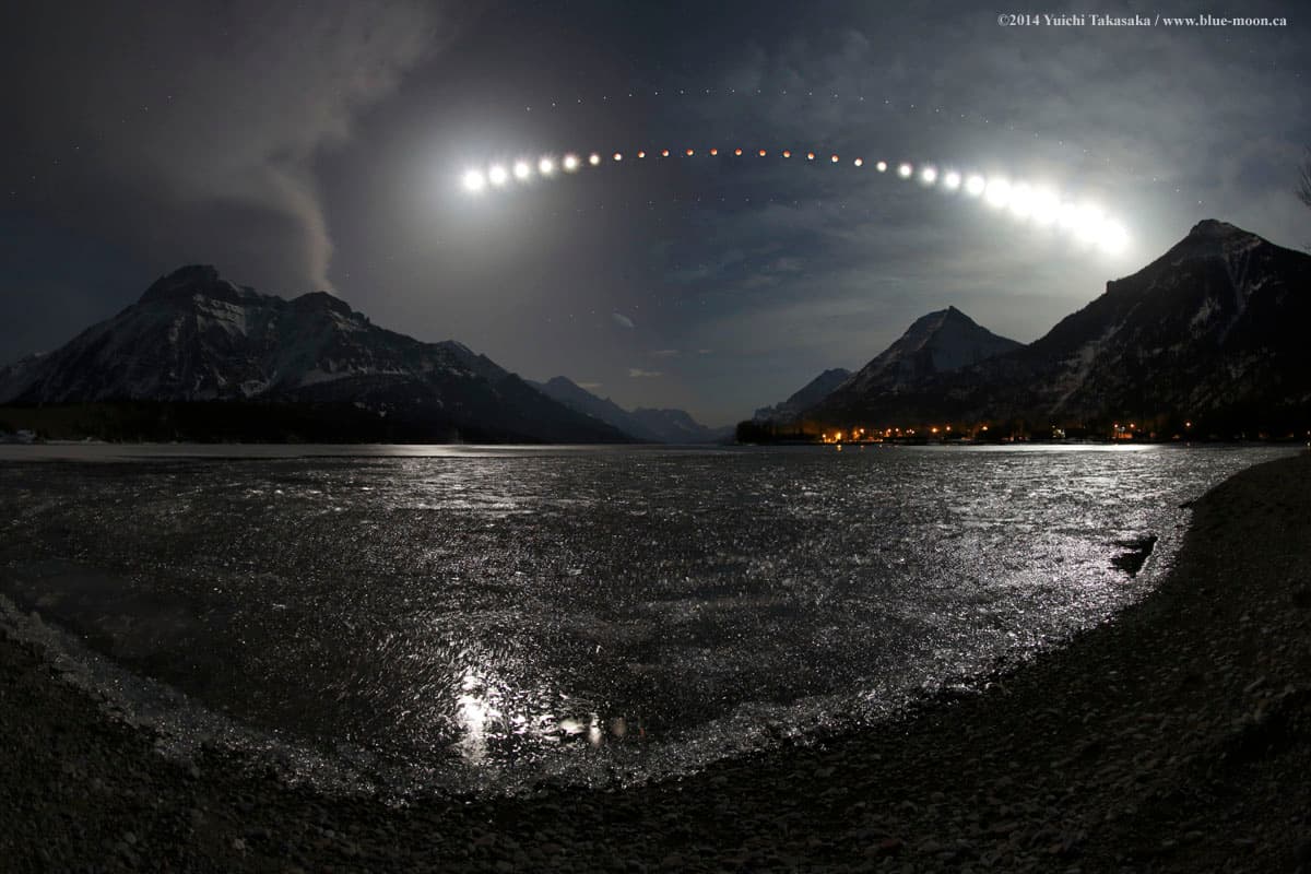 APOD: 2014 April 17 – Waterton Lake Eclipse