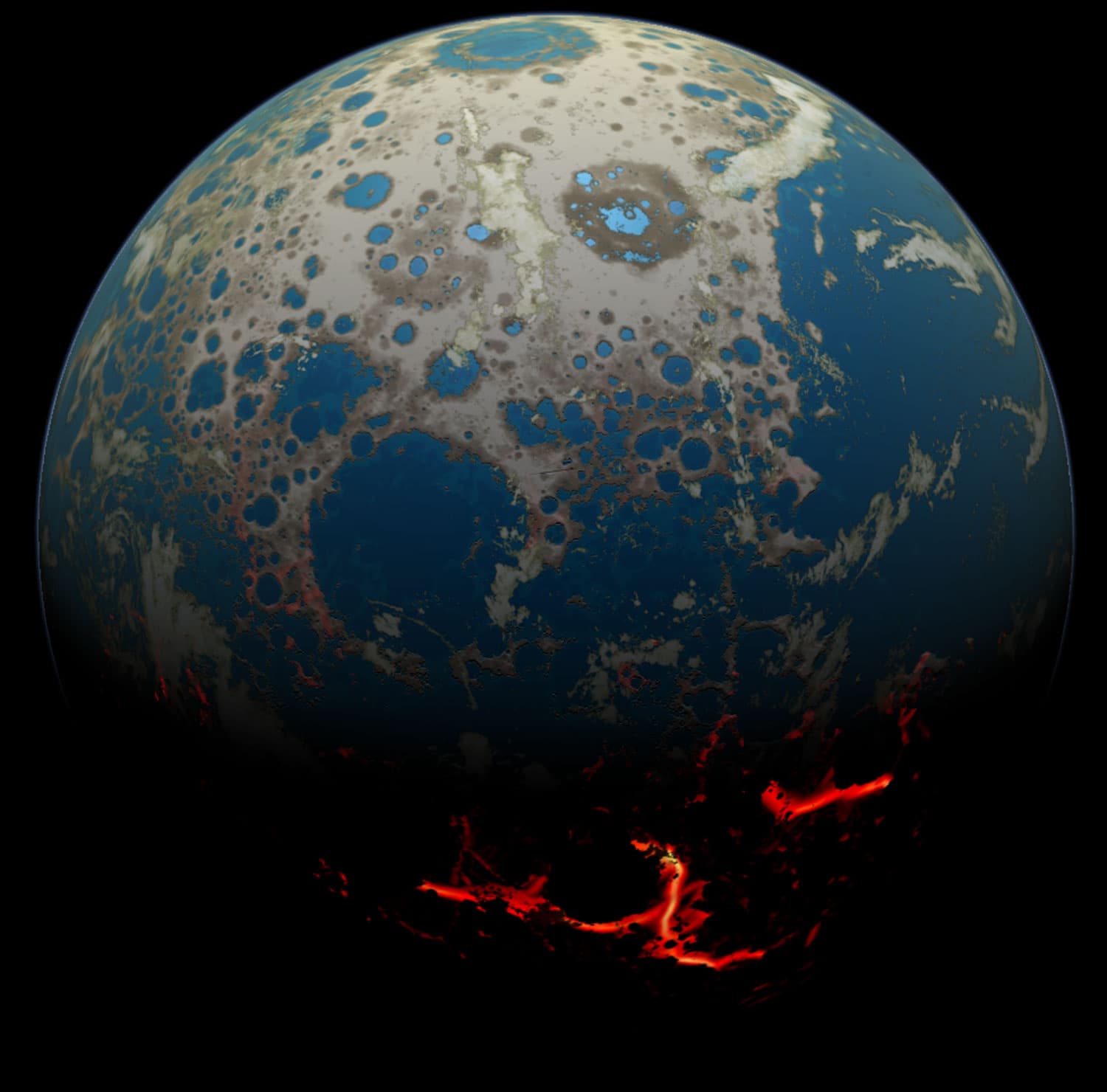 APOD: 2014 August 5 – Four Billion BCE: Battered Earth