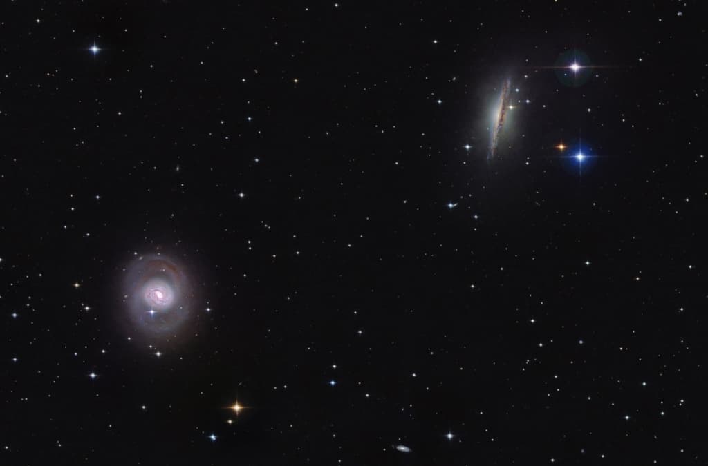 APOD: 2014 December 26 – Cetus Duo M77 and NGC 1055