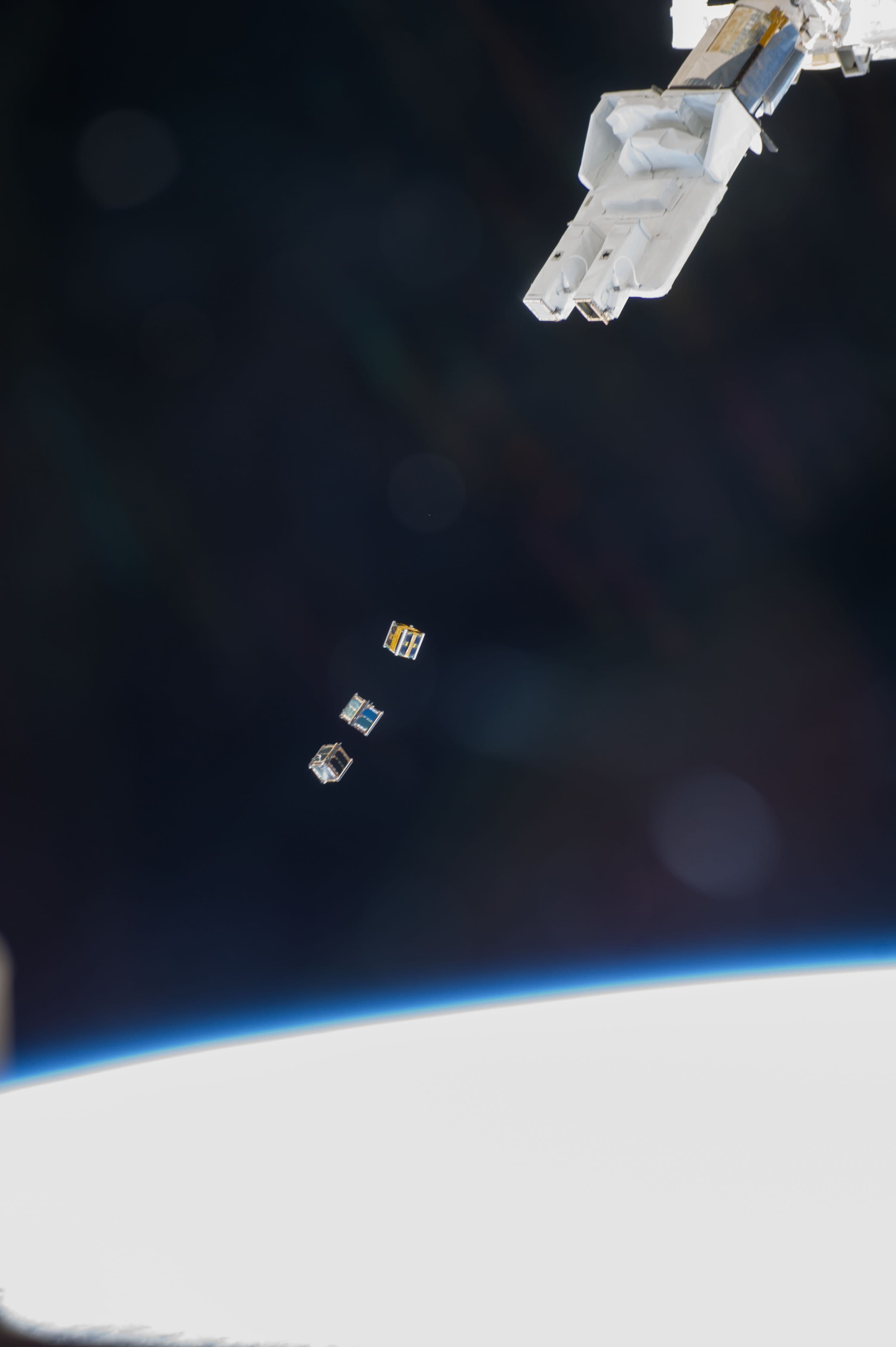 APOD: 2014 January 6 – Three CubeSats Released
