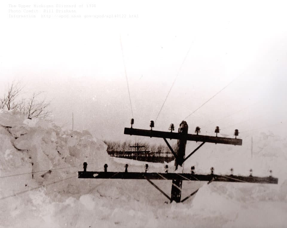 APOD: 2014 January 22 – The Upper Michigan Blizzard of 1938