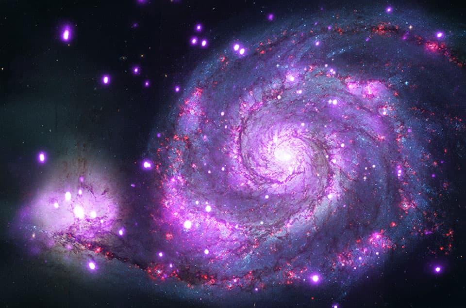 APOD: 2014 June 10 – M51: X Rays from the Whirlpool