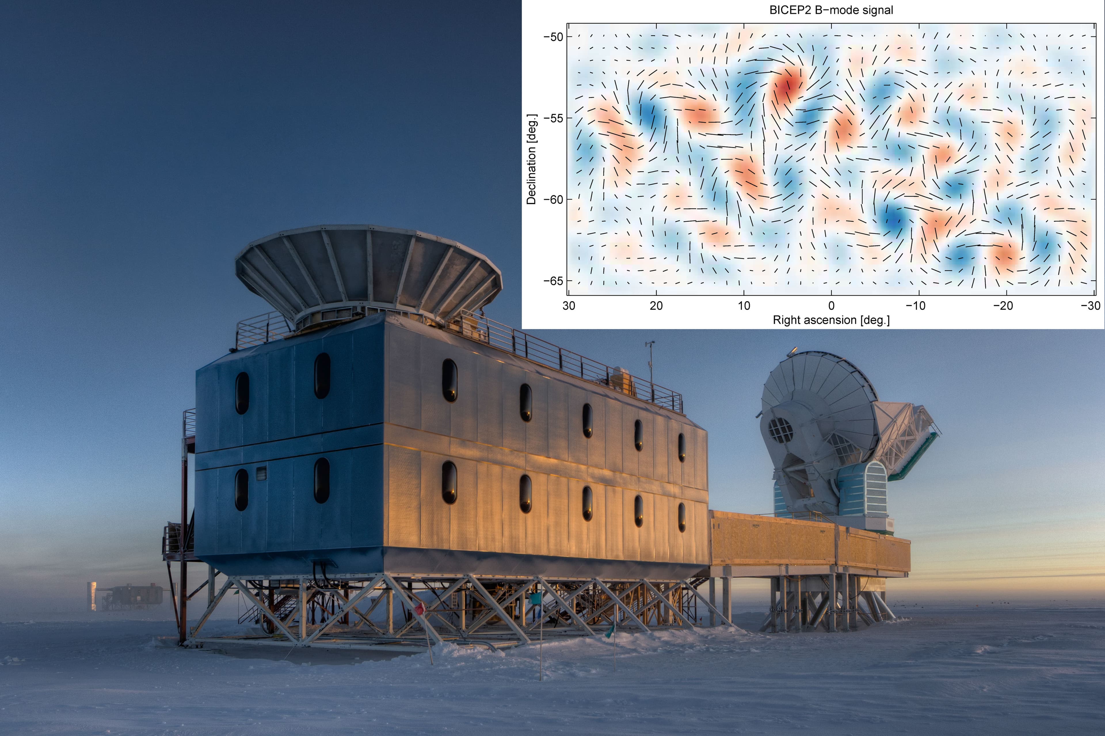 APOD: 2014 March 18 – Cosmic Microwave Map Swirls Indicate Inflation