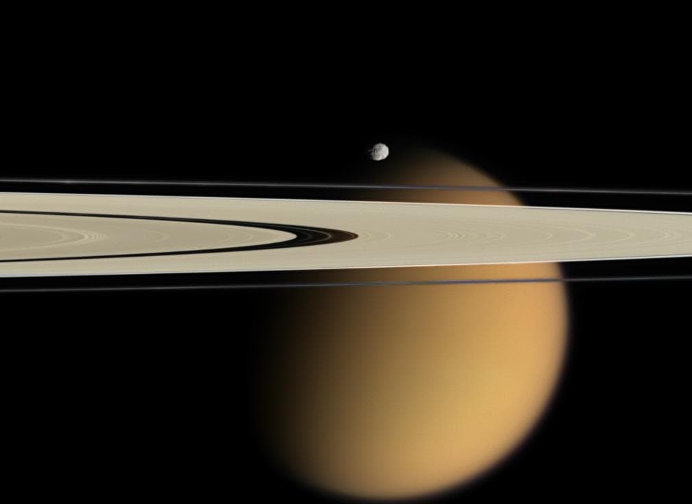 APOD: 2014 November 2 – Titan Beyond the Rings
