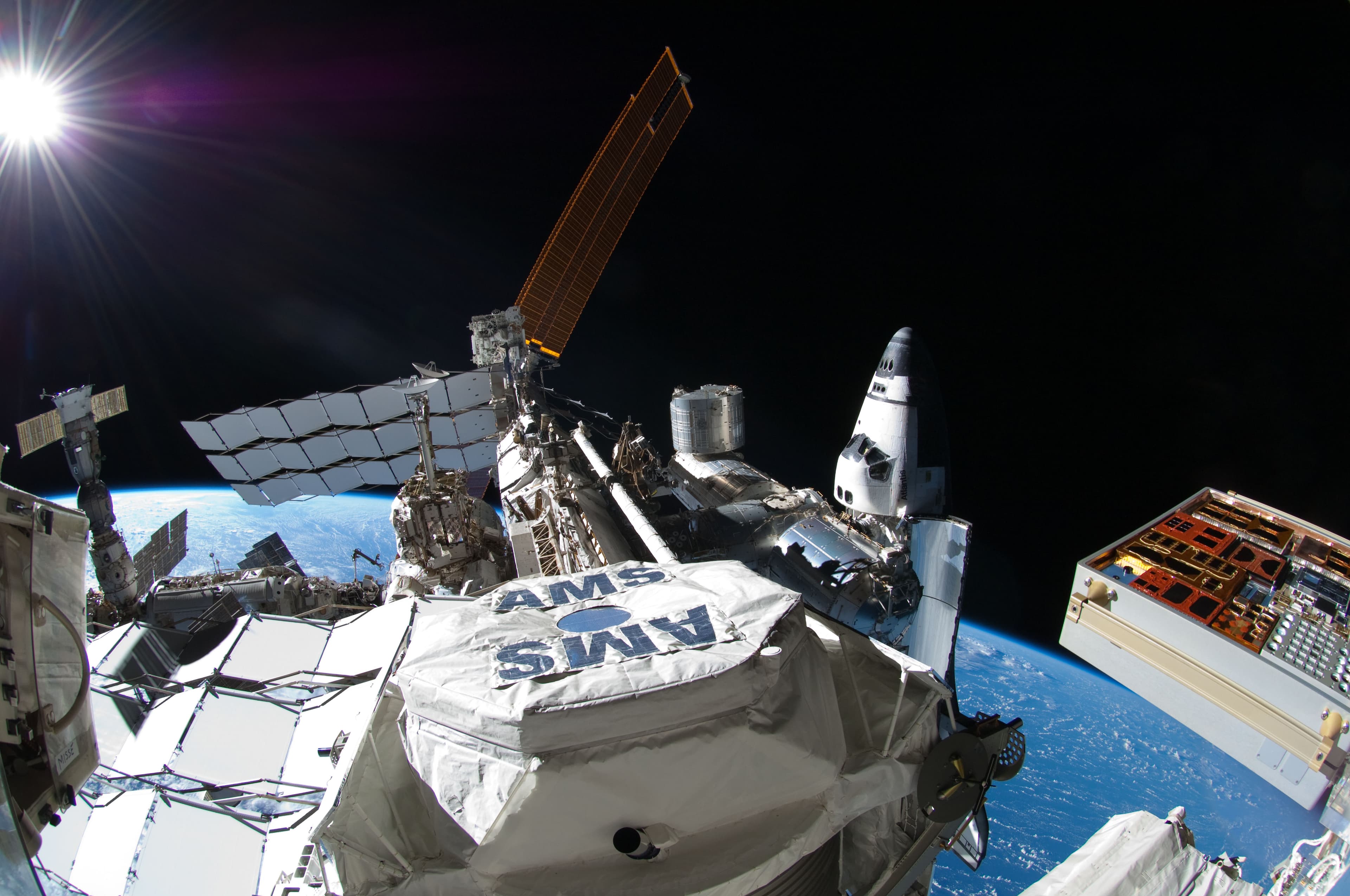 APOD: 2014 October 6 – Space Station Detector Finds Unexplained Positron Excess