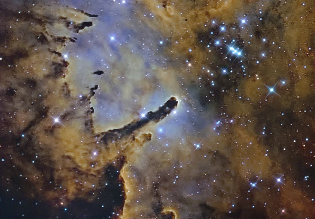 APOD: 2014 October 8 – NGC 6823: Cloud Sculpting Star Cluster