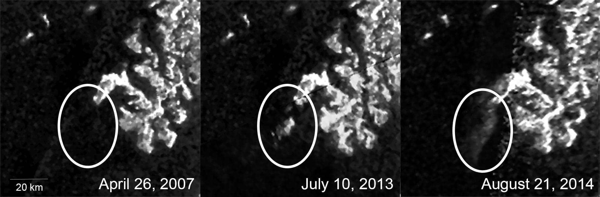 APOD: 2014 October 15 – Mysterious Changing feature on Titan