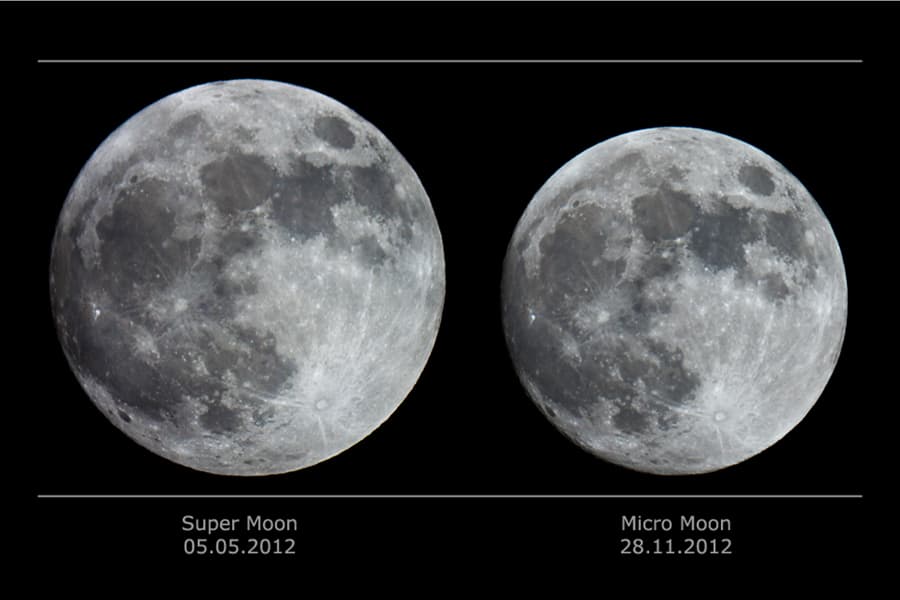 APOD: 2014 September 8 – Super Moon vs Micro Moon