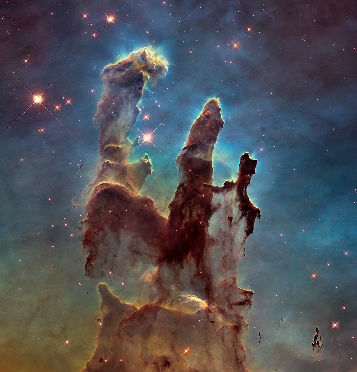 APOD: 2015 January 7 – Hubble 25th Anniversary: Pillars of Creation