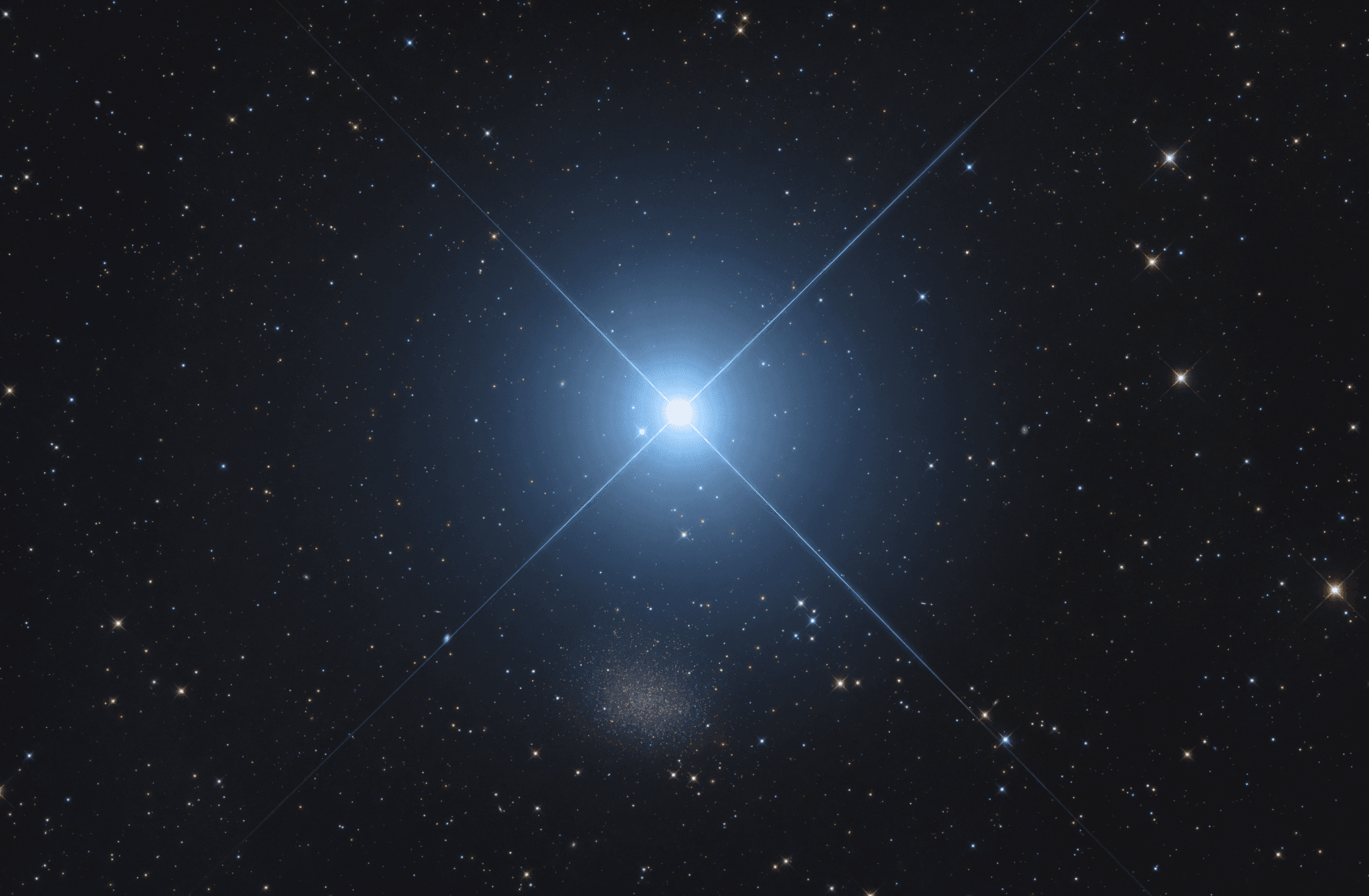 APOD: 2024 April 26 – Regulus and the Dwarf Galaxy