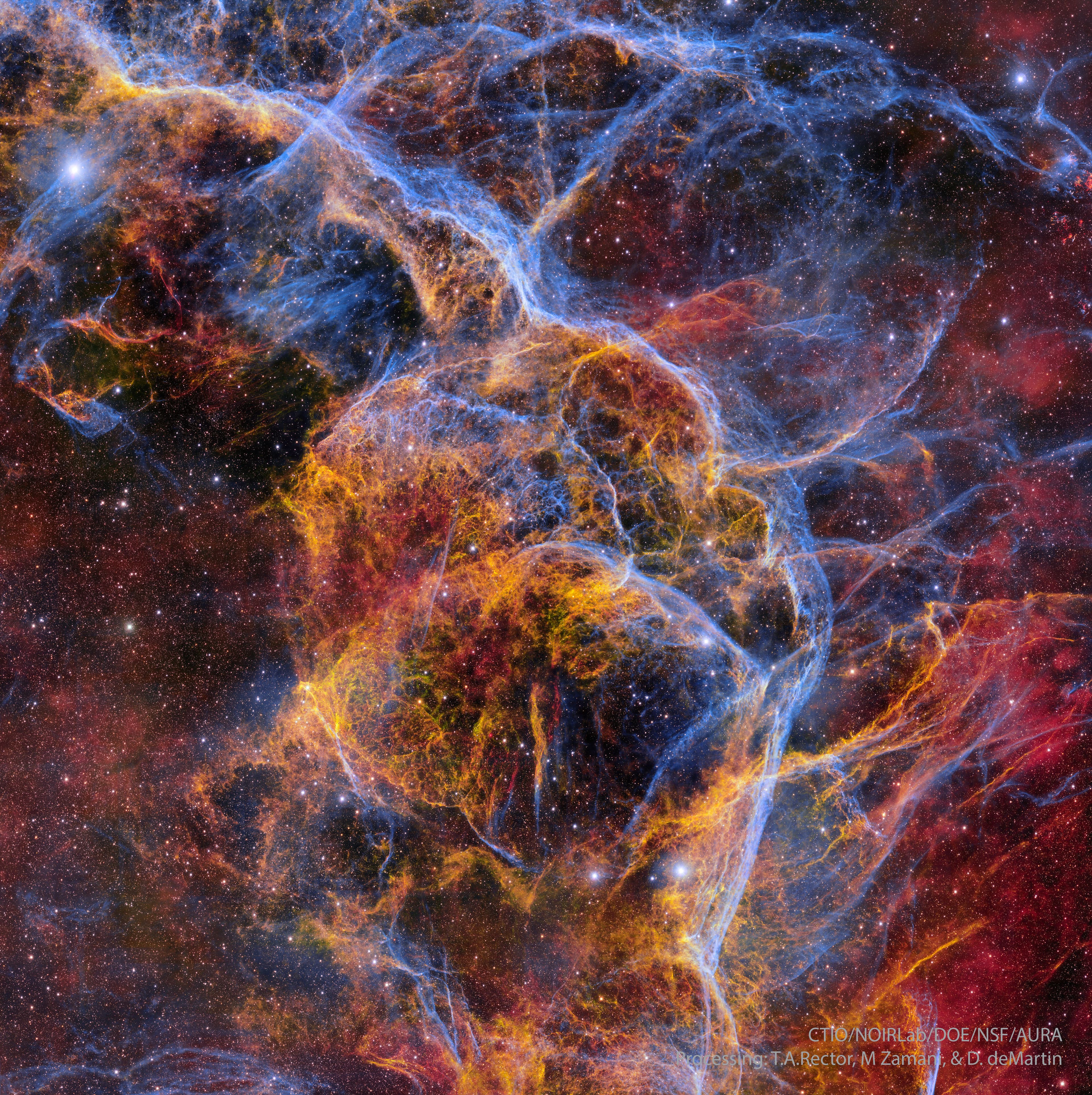 APOD: 2024 April 16 – Filaments of the Vela Supernova Remnant