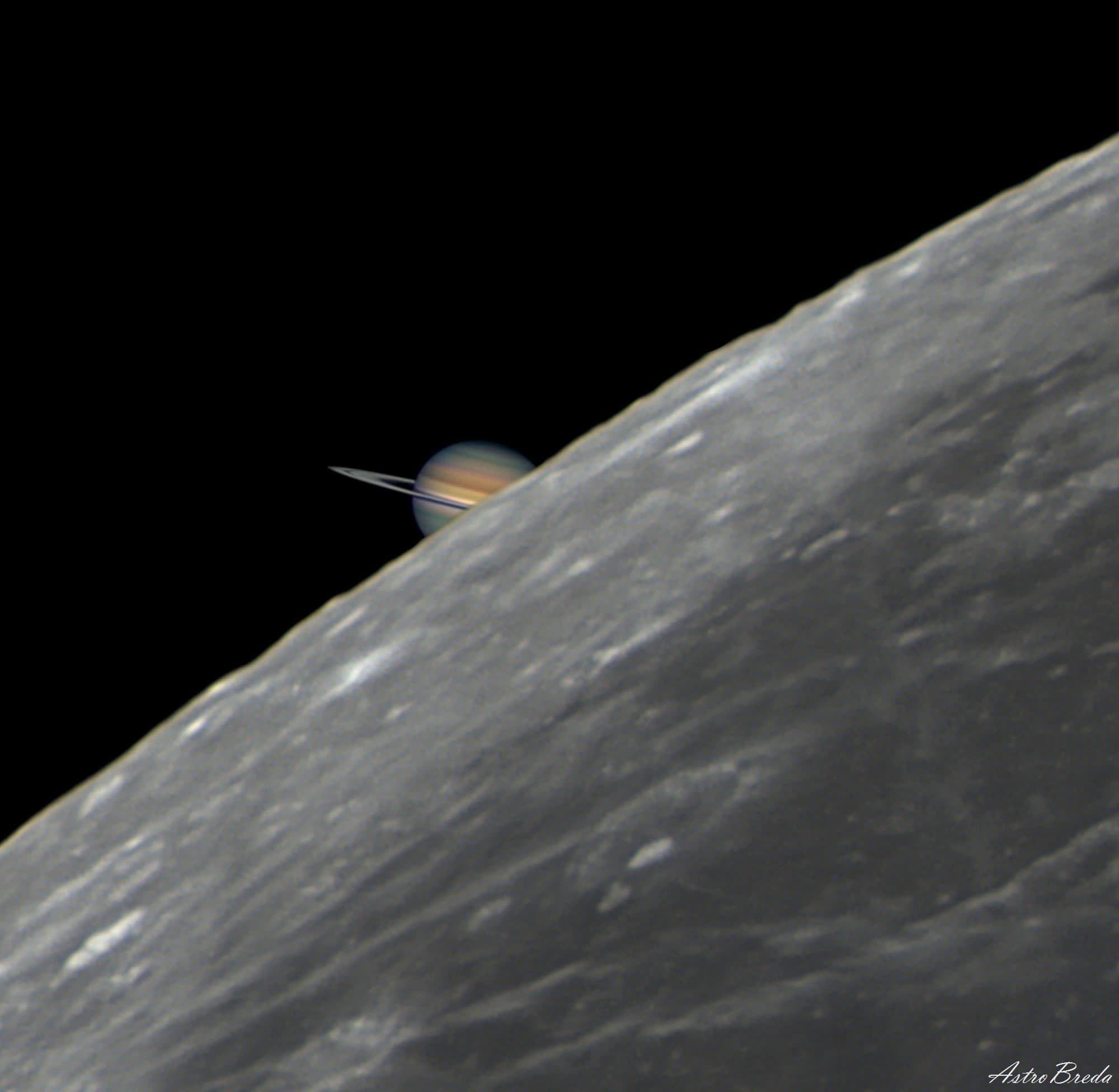 APOD: 2024 August 27 – Moon Eclipses Saturn