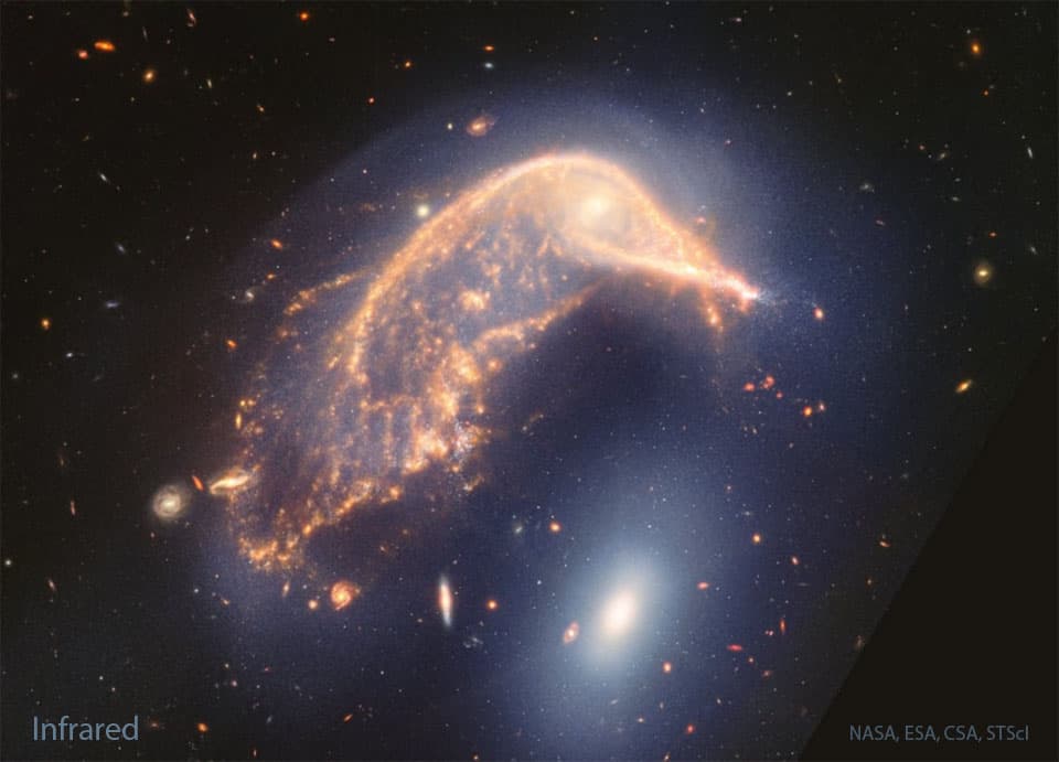 APOD: 2024 July 30 – Arp 142: Interacting Galaxies from Webb