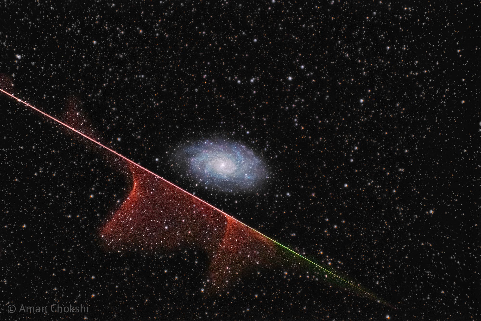APOD: 2024 July 14 – Meteor Misses Galaxy