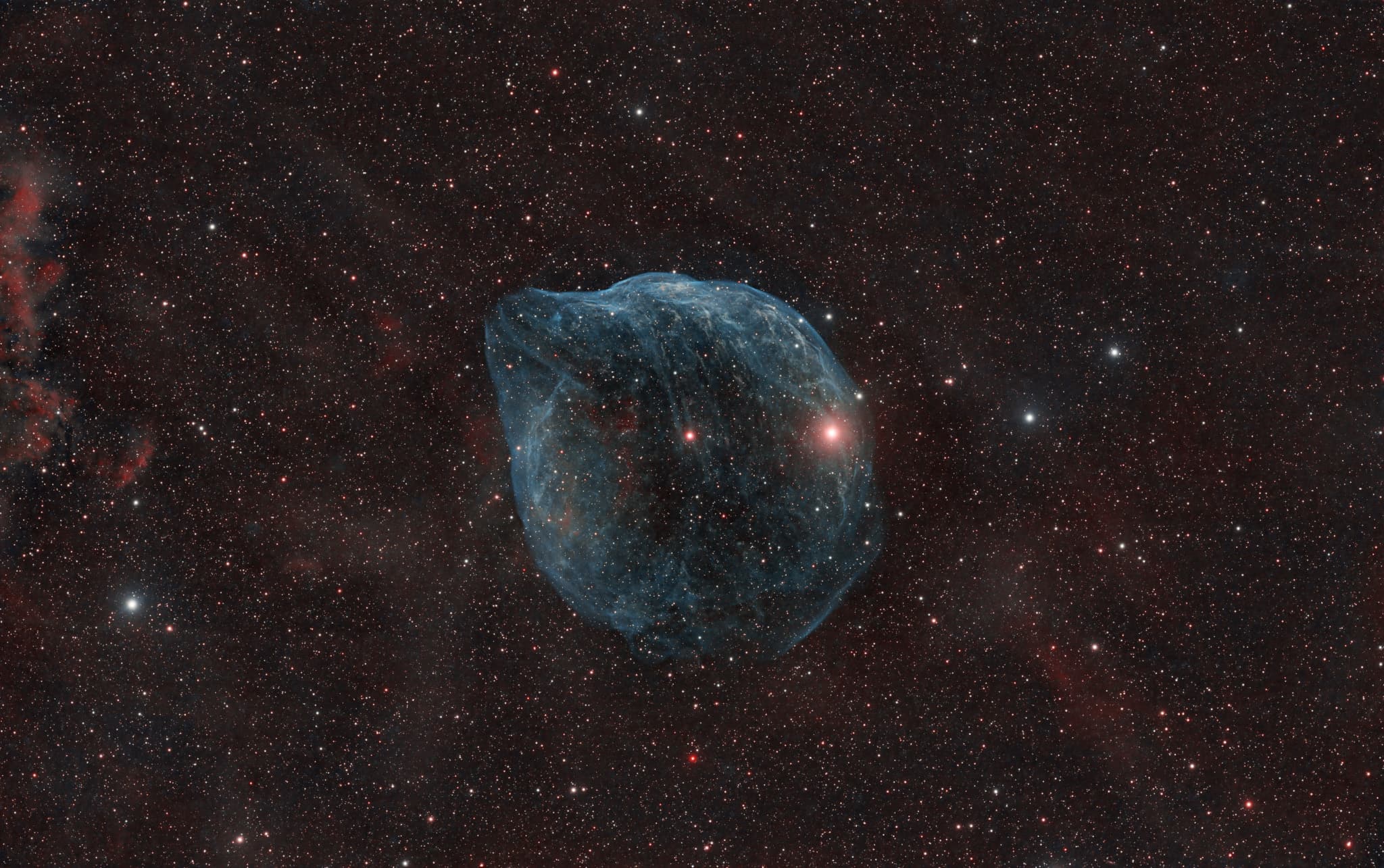 APOD: 2024 June 7 – Sharpless 308: The Dolphin Head Nebula
