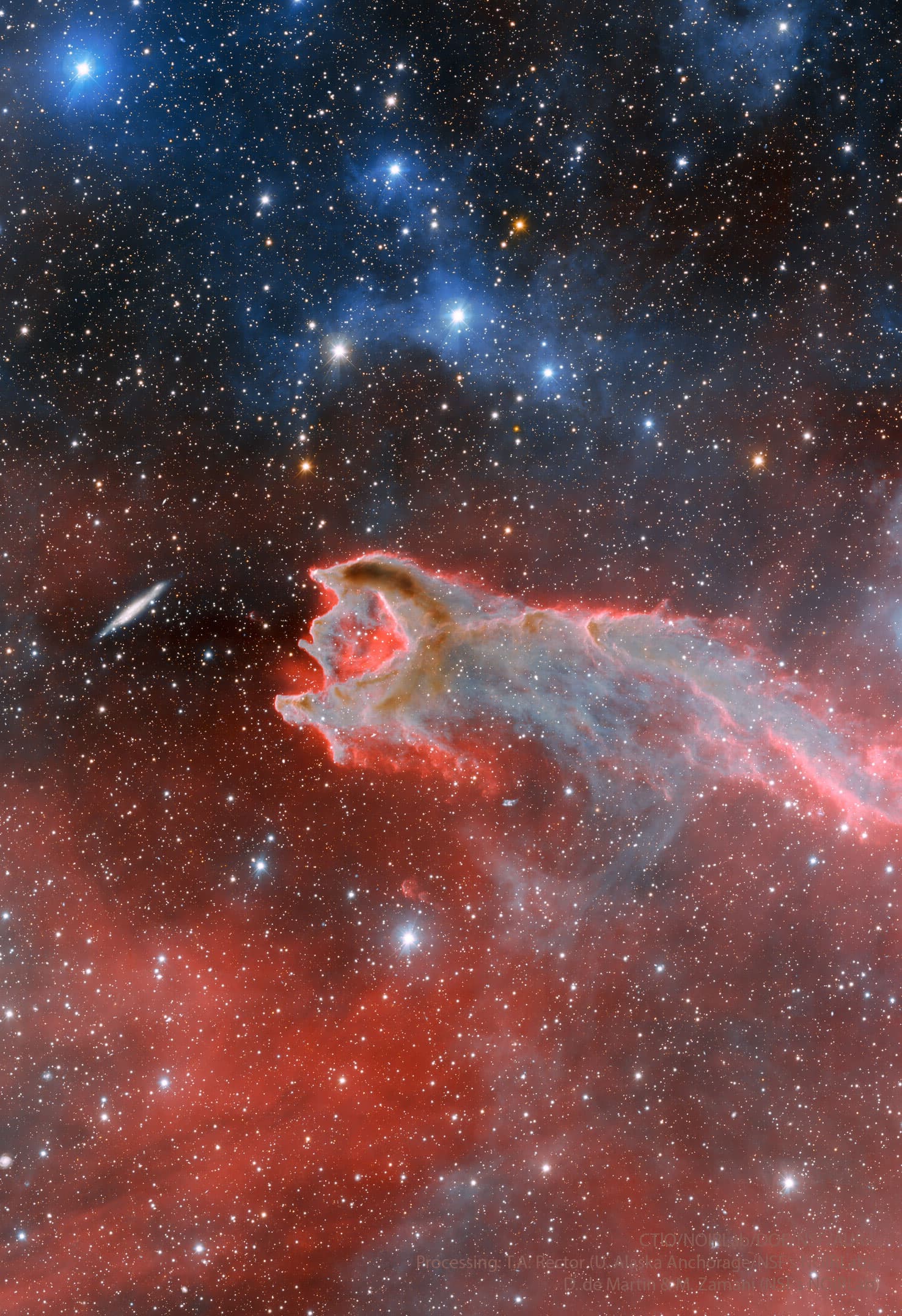 APOD: 2024 May 21 – CG4: The Globule and the Galaxy