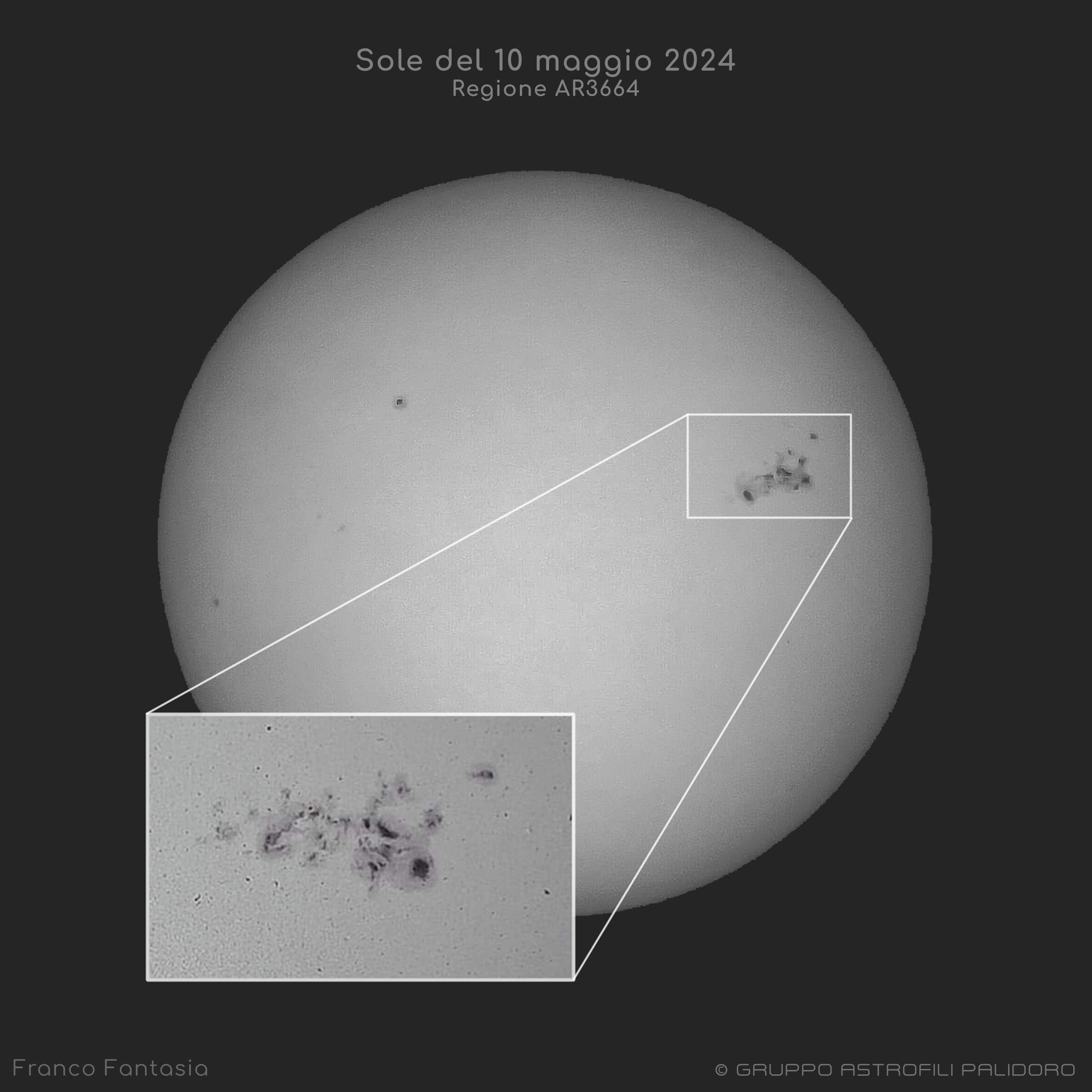APOD: 2024 May 11 – AR 3664: Giant Sunspot Group