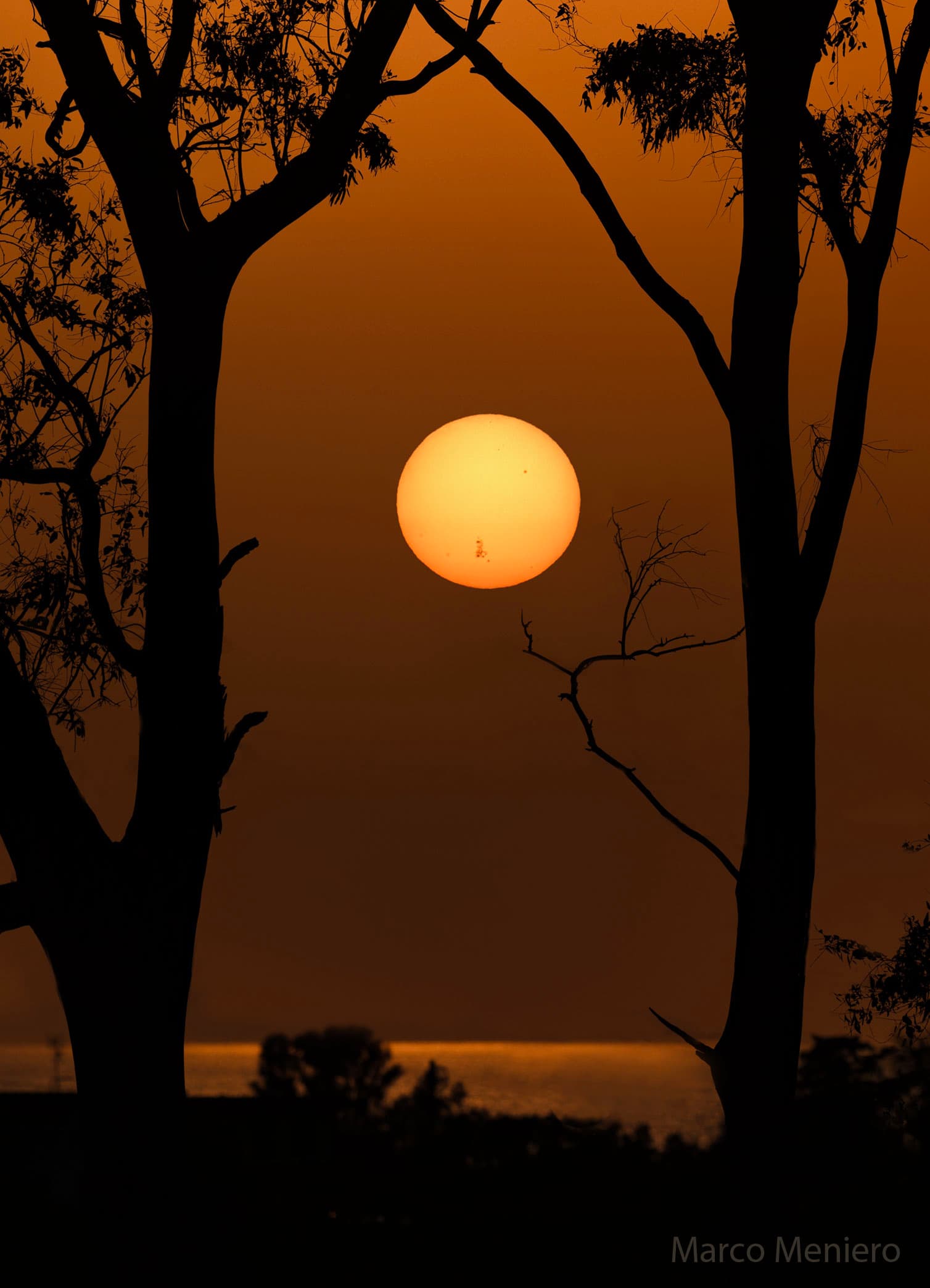 APOD: 2024 May 13 – AR 3664 on a Setting Sun