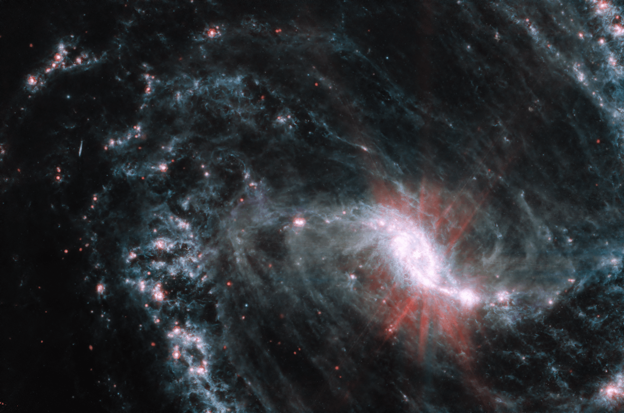 APOD: 2024 November 13 – Barred Spiral Galaxy NGC 1365 from Webb