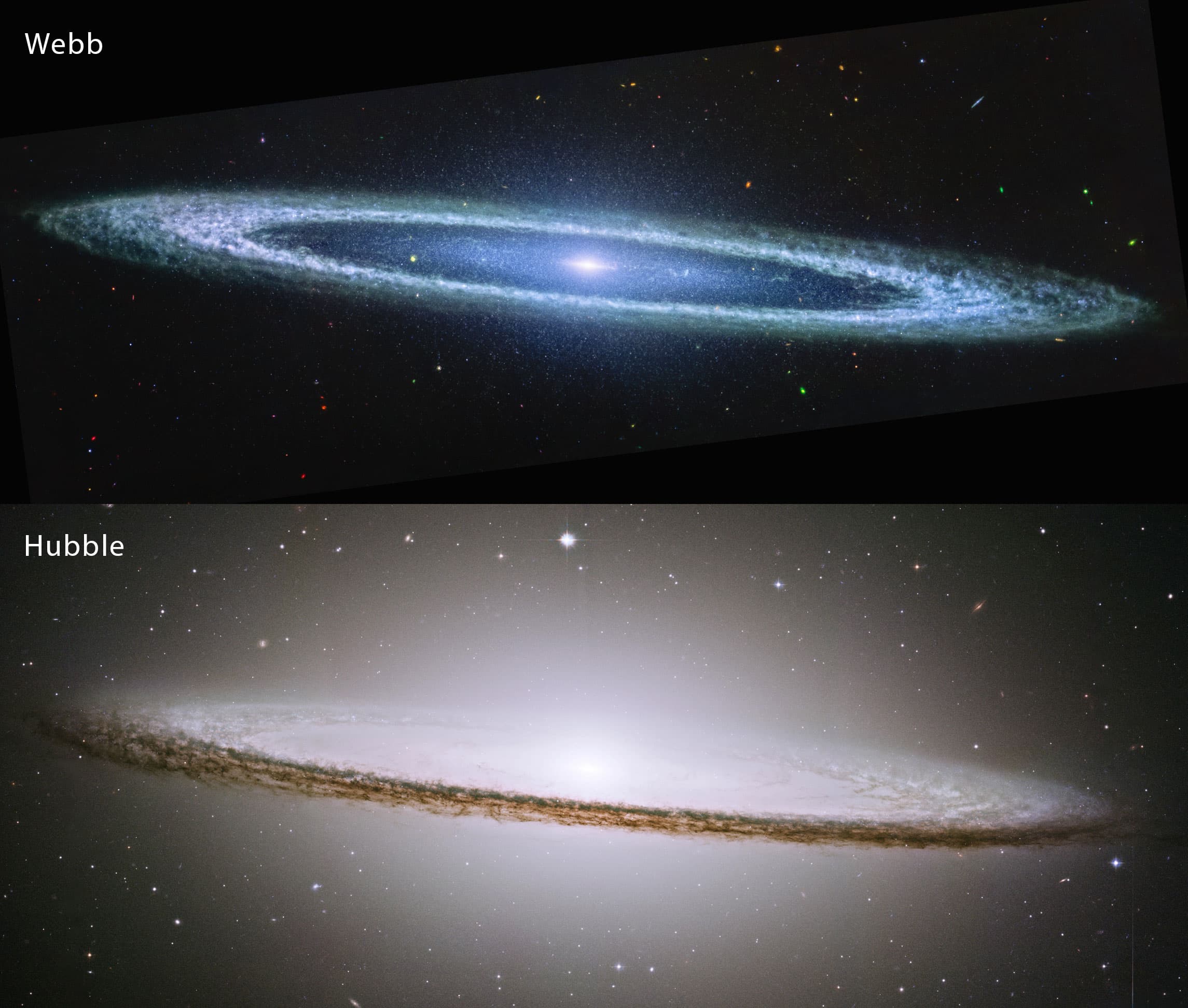 APOD: 2024 November 26 – The Sombrero Galaxy from Webb and Hubble
