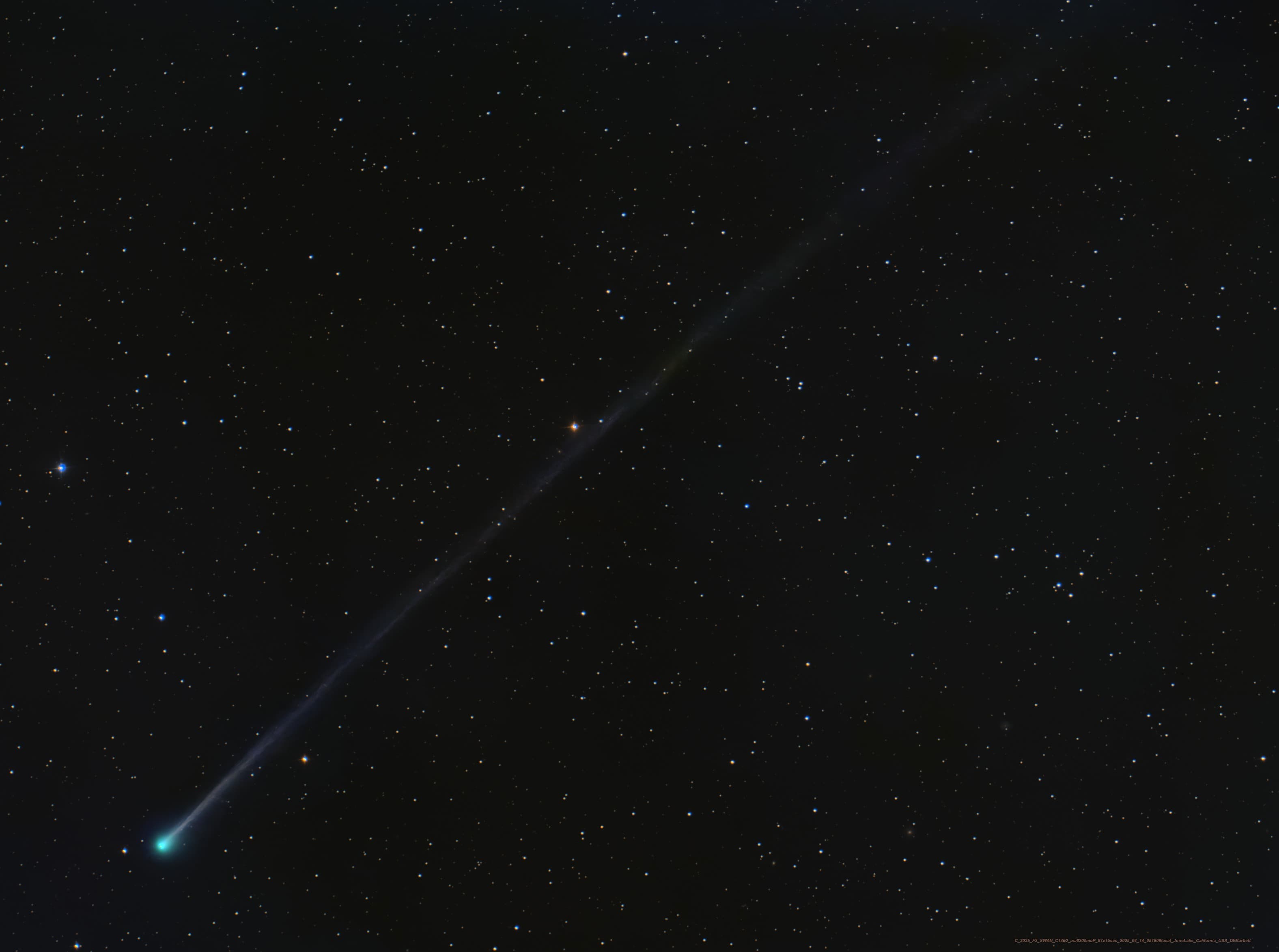 APOD: 2025 April 18 – Comet C/2025 F2 SWAN