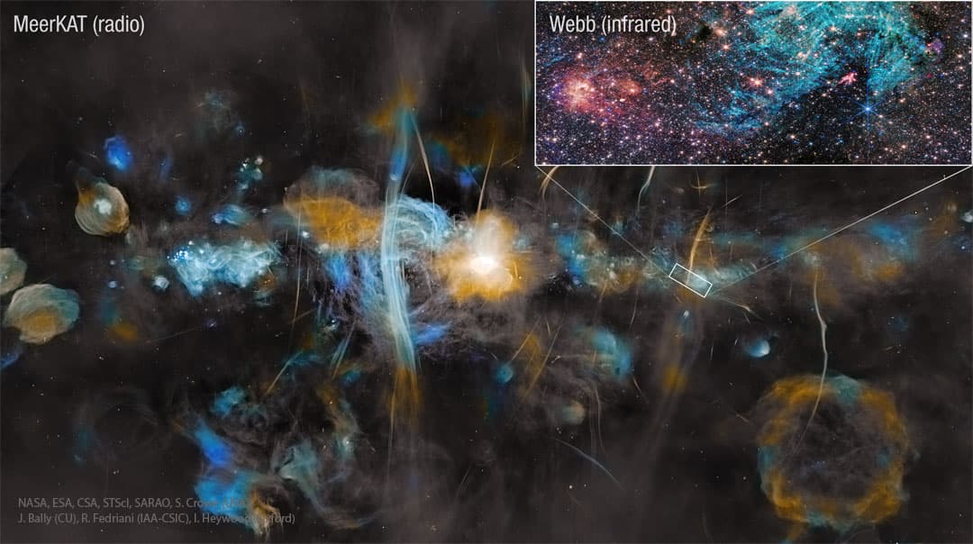 APOD: 2025 April 14 – The Galactic Center in Radio from MeerKAT
