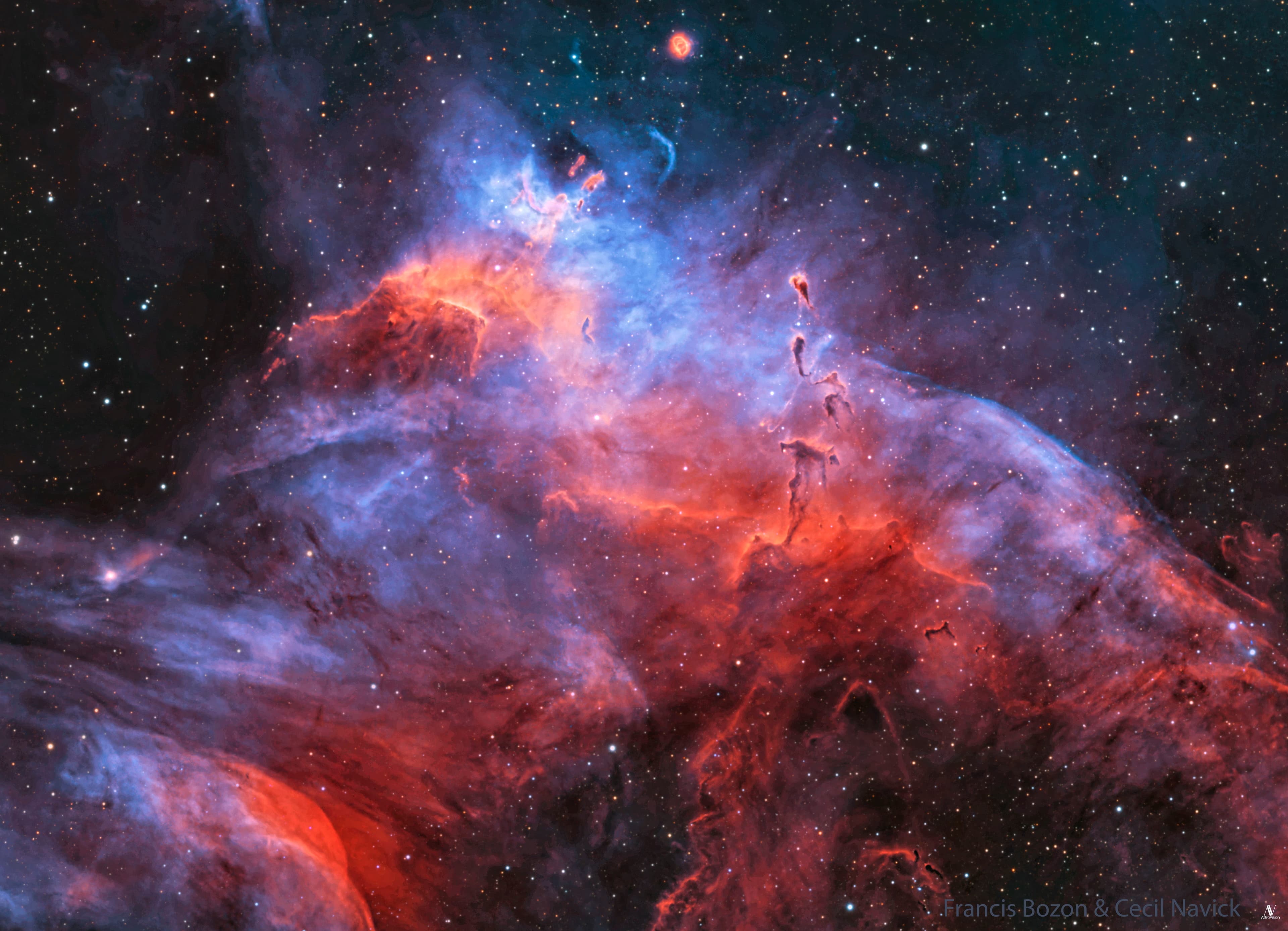 APOD: 2025 April 28 – Gum 37 and the Southern Tadpoles