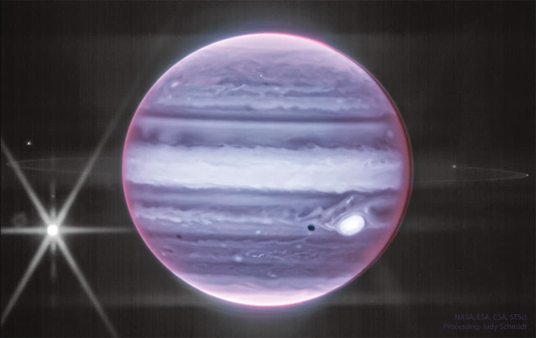 APOD: 2025 April 2 – Jupiter and Ring in Infrared from Webb