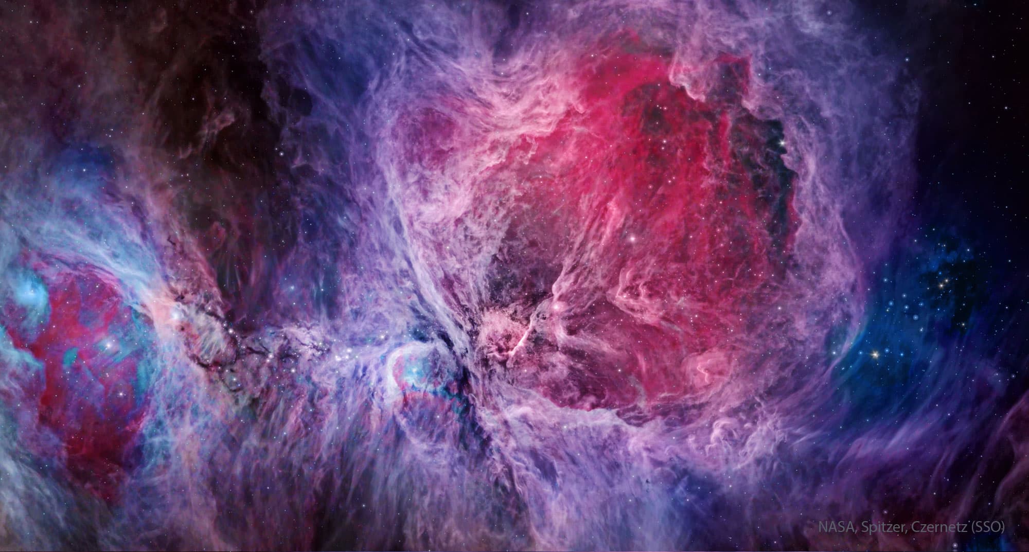 APOD: 2025 April 20 – The Orion Nebula in Visible and Infrared