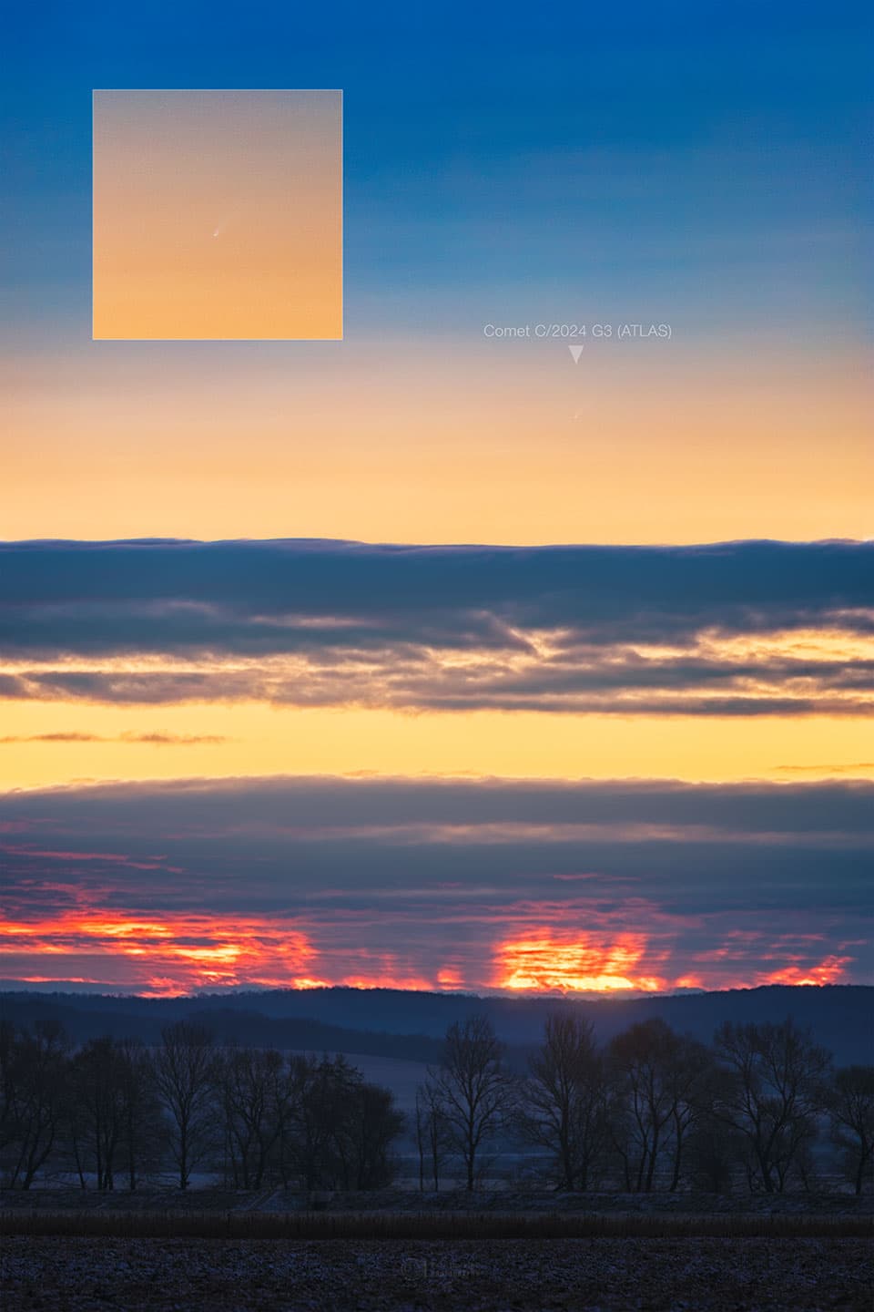 APOD: 2025 January 13 – Comet ATLAS Before Sunrise