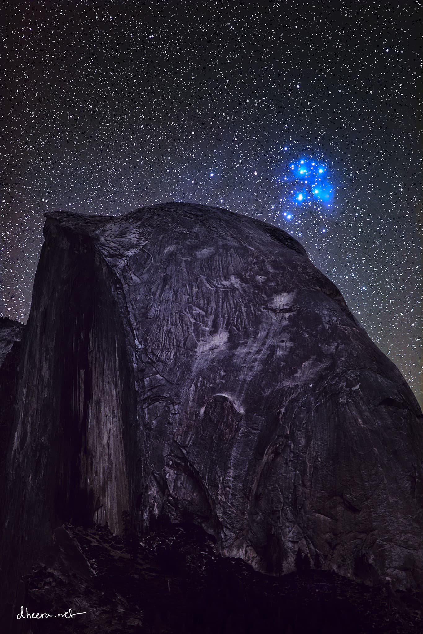 APOD: 2025 January 27 – Pleiades over Half Dome