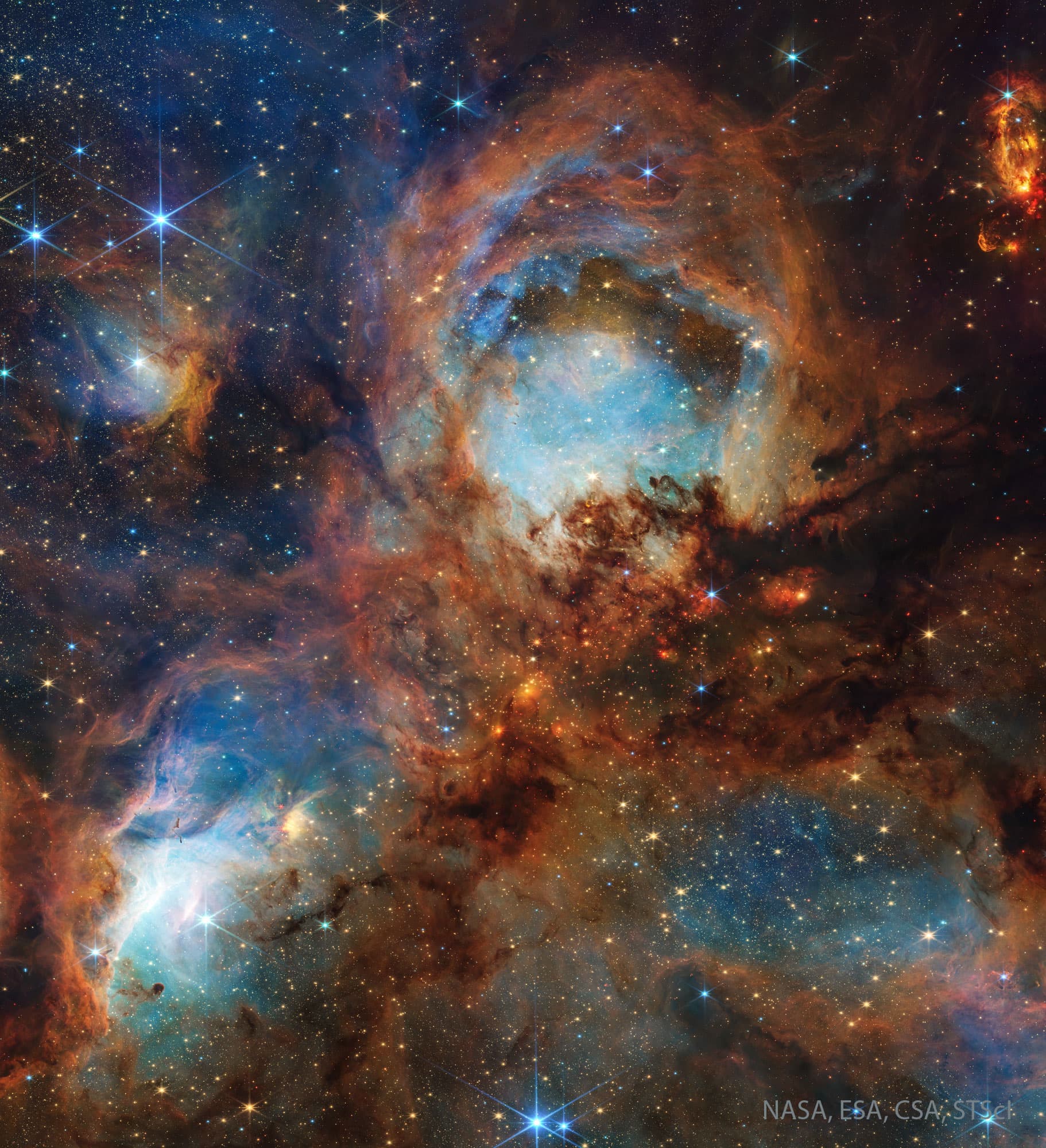 APOD: 2025 July 21 – Cats Paw Nebula from Webb Space Telescope