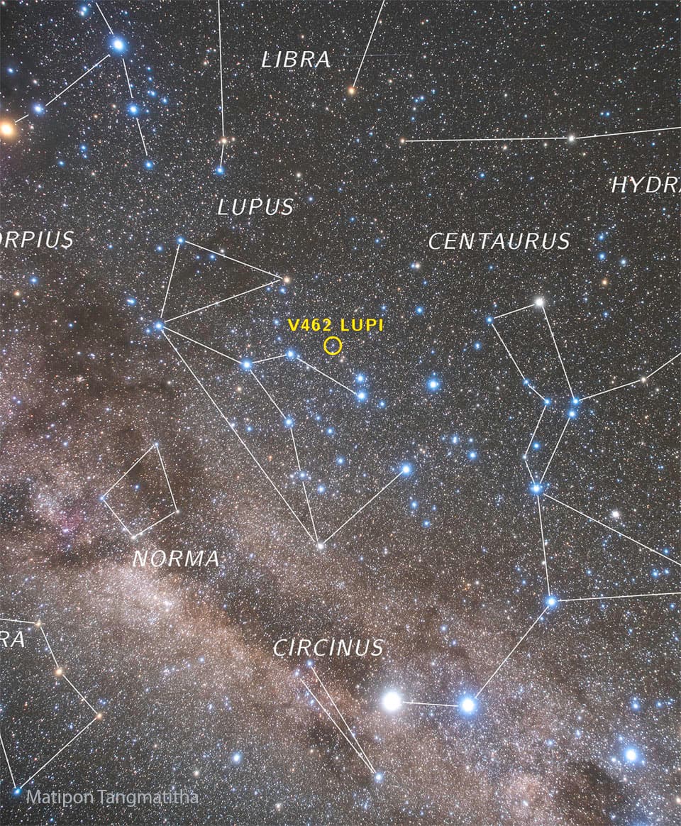 APOD: 2025 July 3 – Nova V462 Lupi Now Visible