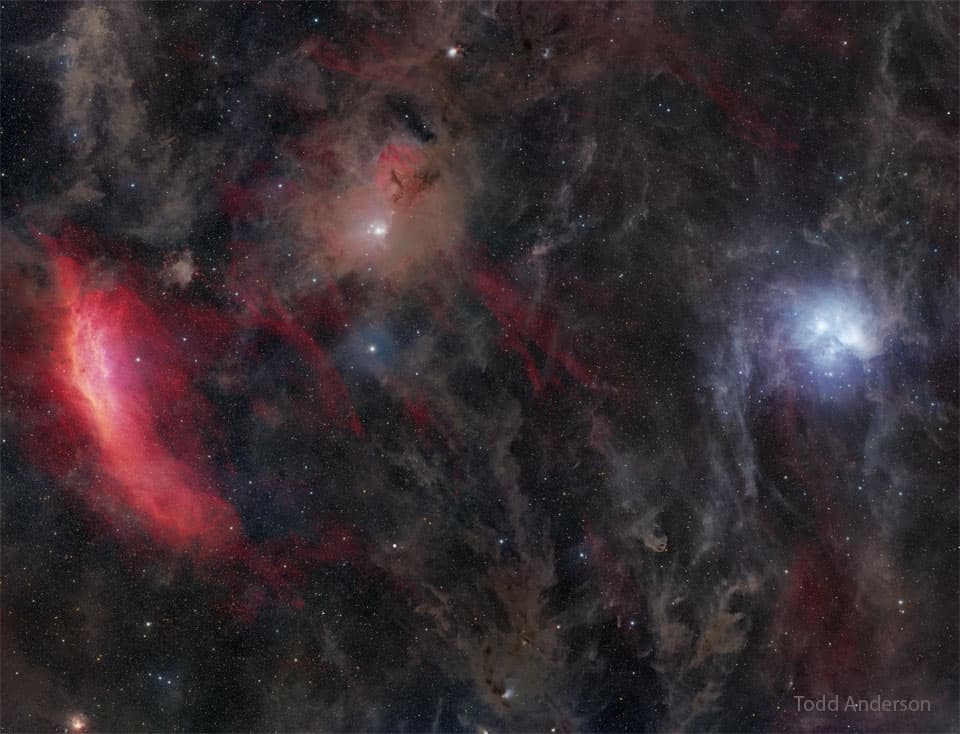 APOD: 2025 March 5 – Seven Sisters versus California