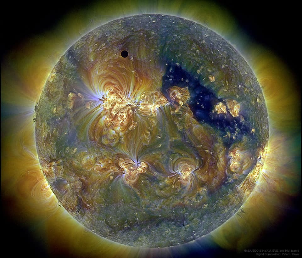 APOD: 2025 March 16 – Venus and the Triply Ultraviolet Sun