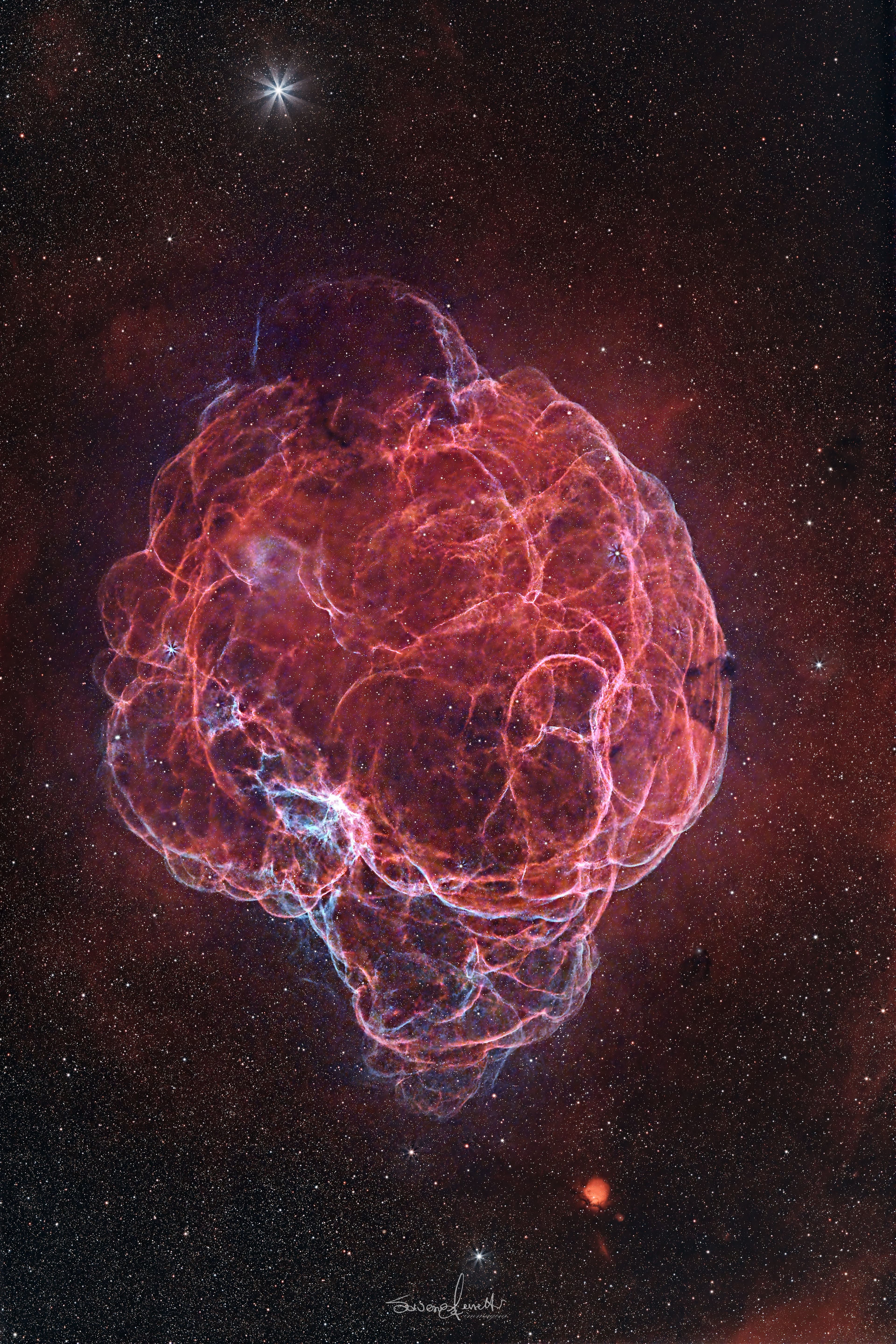 APOD: 2026 January 7 – Simeis 147: The Spaghetti Nebula Supernova Remnant