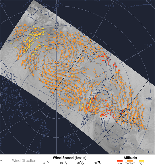 Satellites Measure Polar Winds
